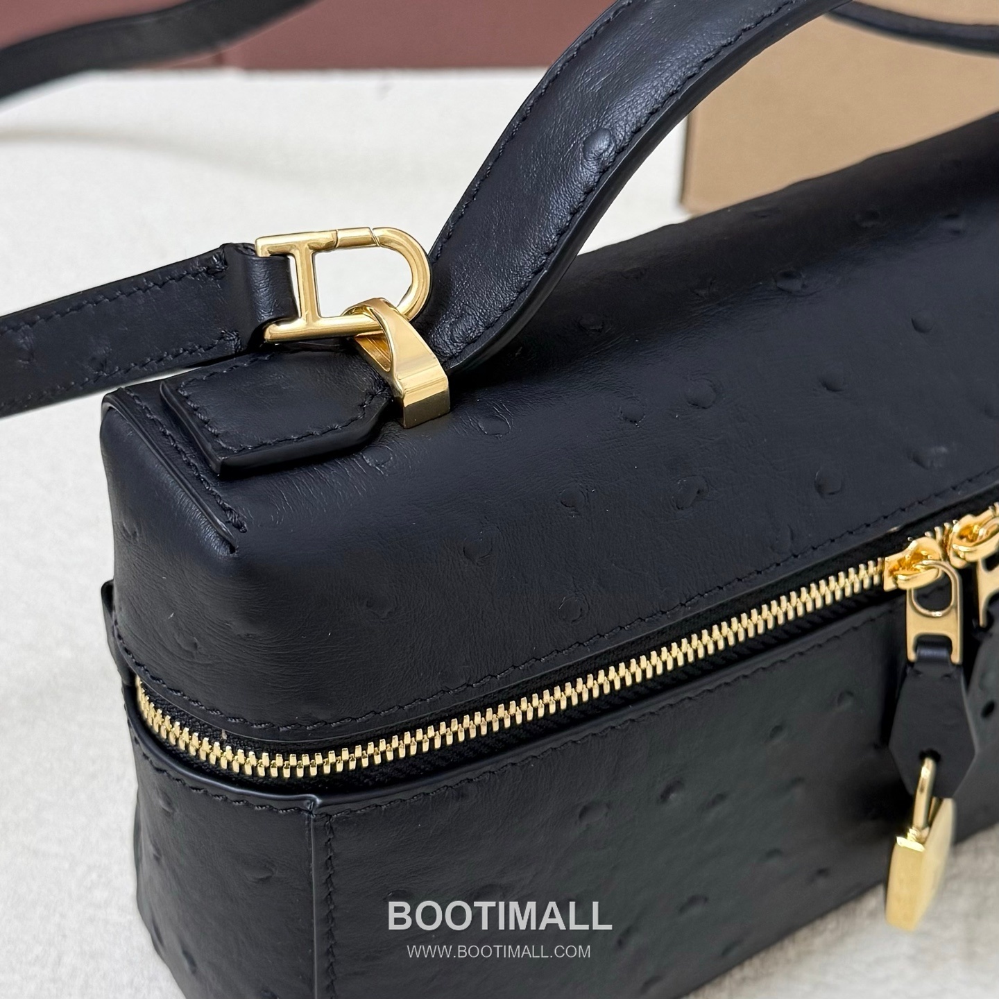 Loro Piana Extra Bag L23 Top Handle Bag FAQ2126 로로피아나 엑스트라 백 L23 토트백 오스트리치 엠보싱 카프스킨 23cm 5