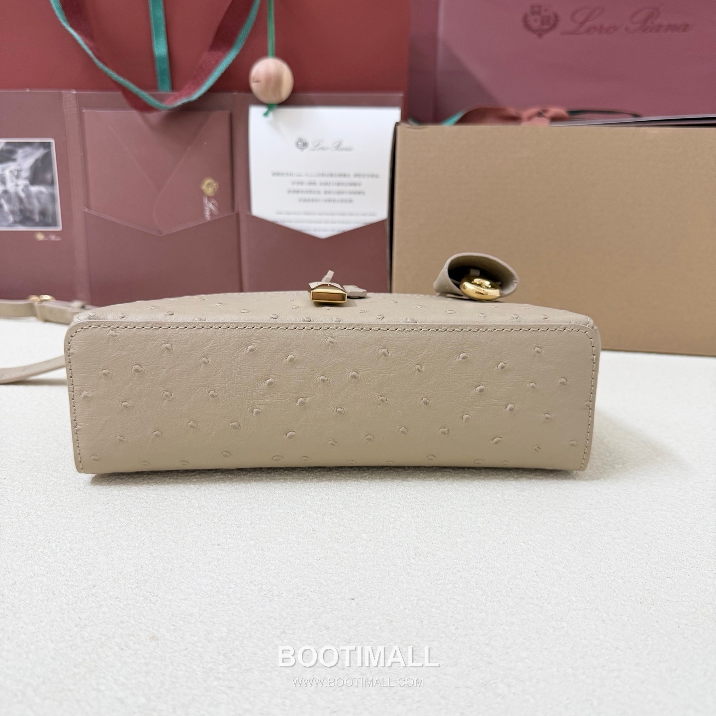 Loro Piana Extra Bag L23 Top Handle Bag FAQ2126 로로피아나 엑스트라 백 L23 토트백 오스트리치 엠보싱 카프스킨 23cm 3