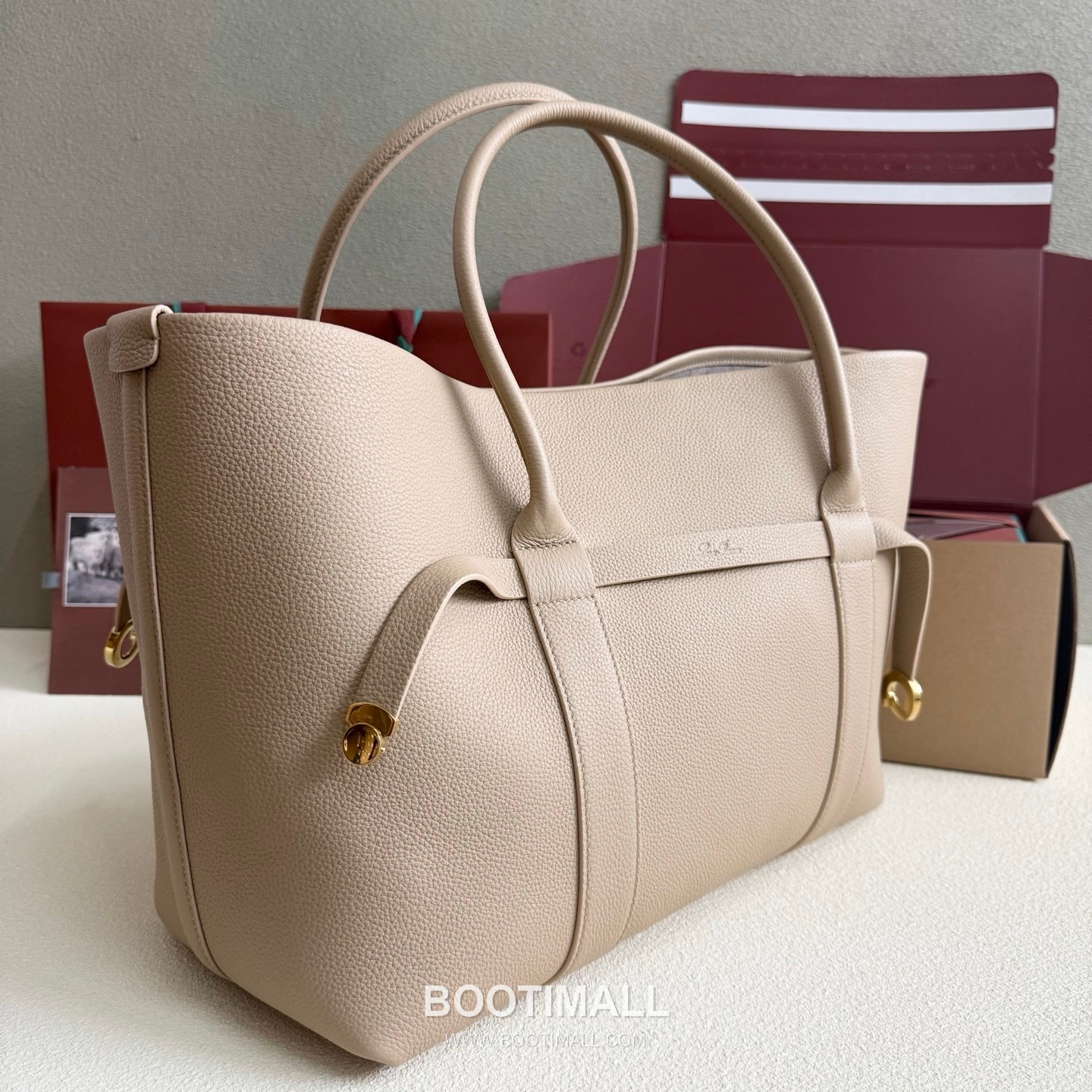 Loro Piana Ghiera Shopper Large Tote Bag FAO7463 로로피아나 기에라 쇼퍼 라지 토트백 그레인 카프스킨 40cm 3