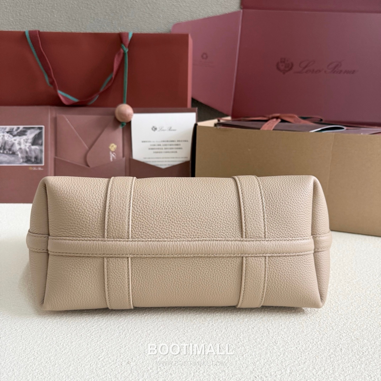 Loro Piana Ghiera Shopper Small Tote Bag FAO7473 로로피아나 기에라 쇼퍼 스몰 토트백 그레인 카프스킨 28cm 3