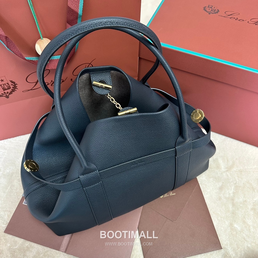 Loro Piana Ghiera Shopper Large Tote Bag FAO7463 로로피아나 기에라 쇼퍼 라지 토트백 그레인 카프스킨 40cm 2