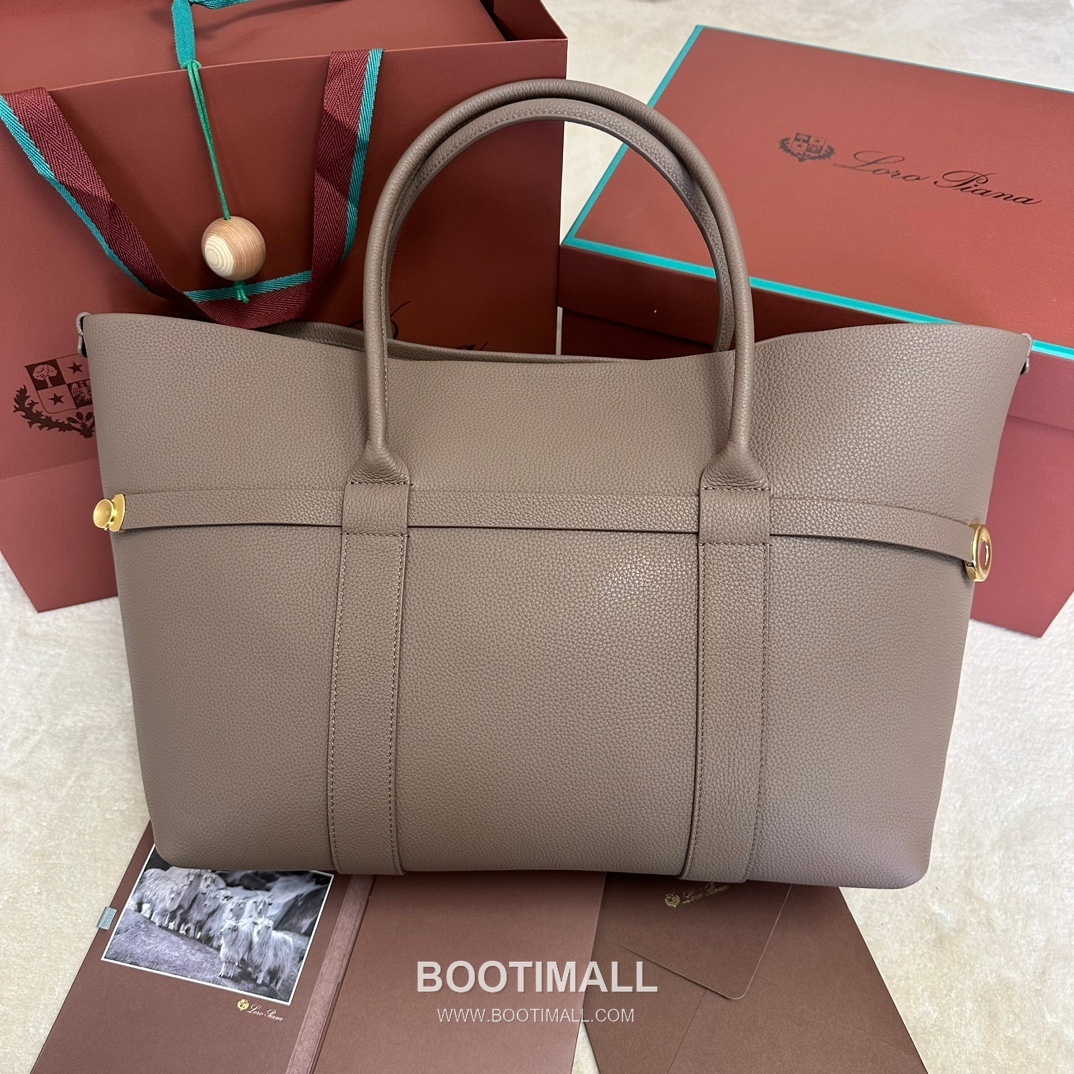Loro Piana Ghiera Shopper Large Tote Bag FAO7463 로로피아나 기에라 쇼퍼 라지 토트백 그레인 카프스킨 40cm 3