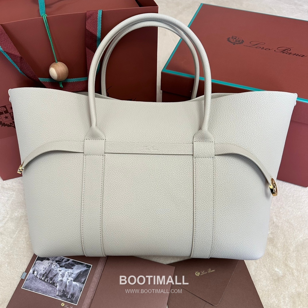 Loro Piana Ghiera Shopper Large Tote Bag FAO7463 로로피아나 기에라 쇼퍼 라지 토트백 그레인 카프스킨 40cm 1