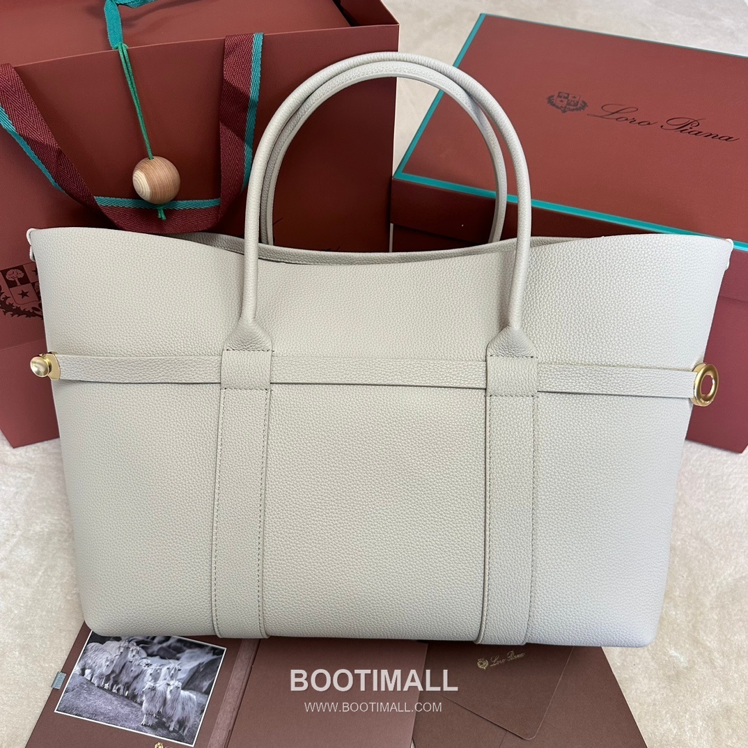 Loro Piana Ghiera Shopper Large Tote Bag FAO7463 로로피아나 기에라 쇼퍼 라지 토트백 그레인 카프스킨 40cm 3