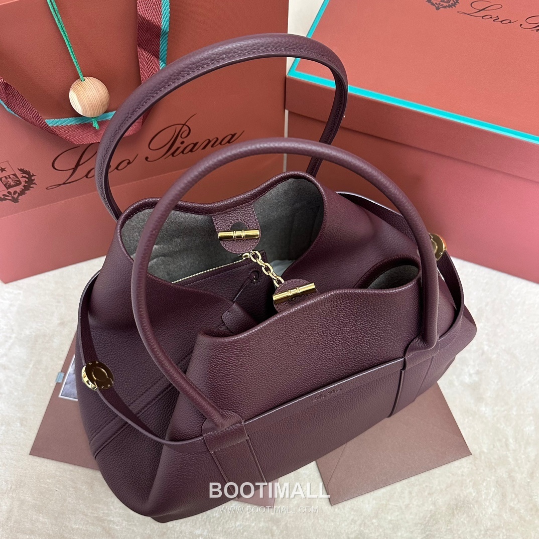 Loro Piana Ghiera Shopper Large Tote Bag FAO7463 로로피아나 기에라 쇼퍼 라지 토트백 그레인 카프스킨 40cm 2