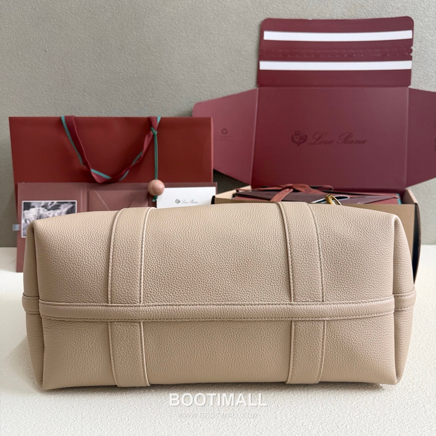 Loro Piana Ghiera Shopper Large Tote Bag FAO7463 로로피아나 기에라 쇼퍼 라지 토트백 캔버스 카프스킨 40cm 2