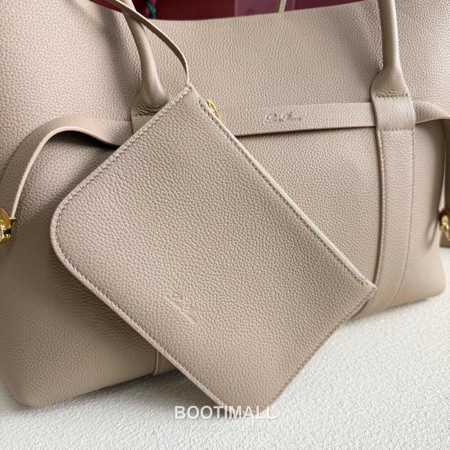 Loro Piana Ghiera Shopper Large Tote Bag FAO7463 로로피아나 기에라 쇼퍼 라지 토트백 캔버스 카프스킨 40cm 4