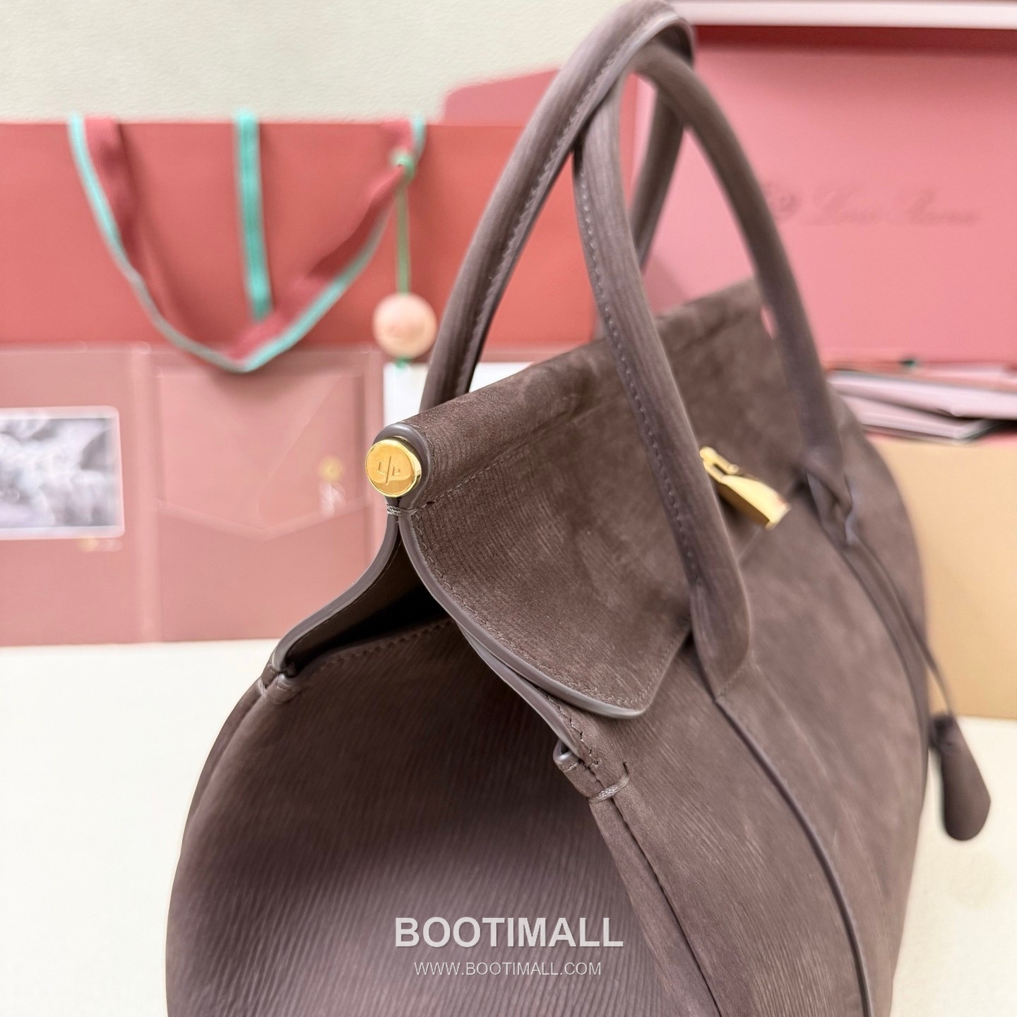 Loro Piana Loom L32 Medium Top Handle Bag 로로피아나 룸 L32 미디엄 토트백 스웨이드 카프스킨 33cm 5