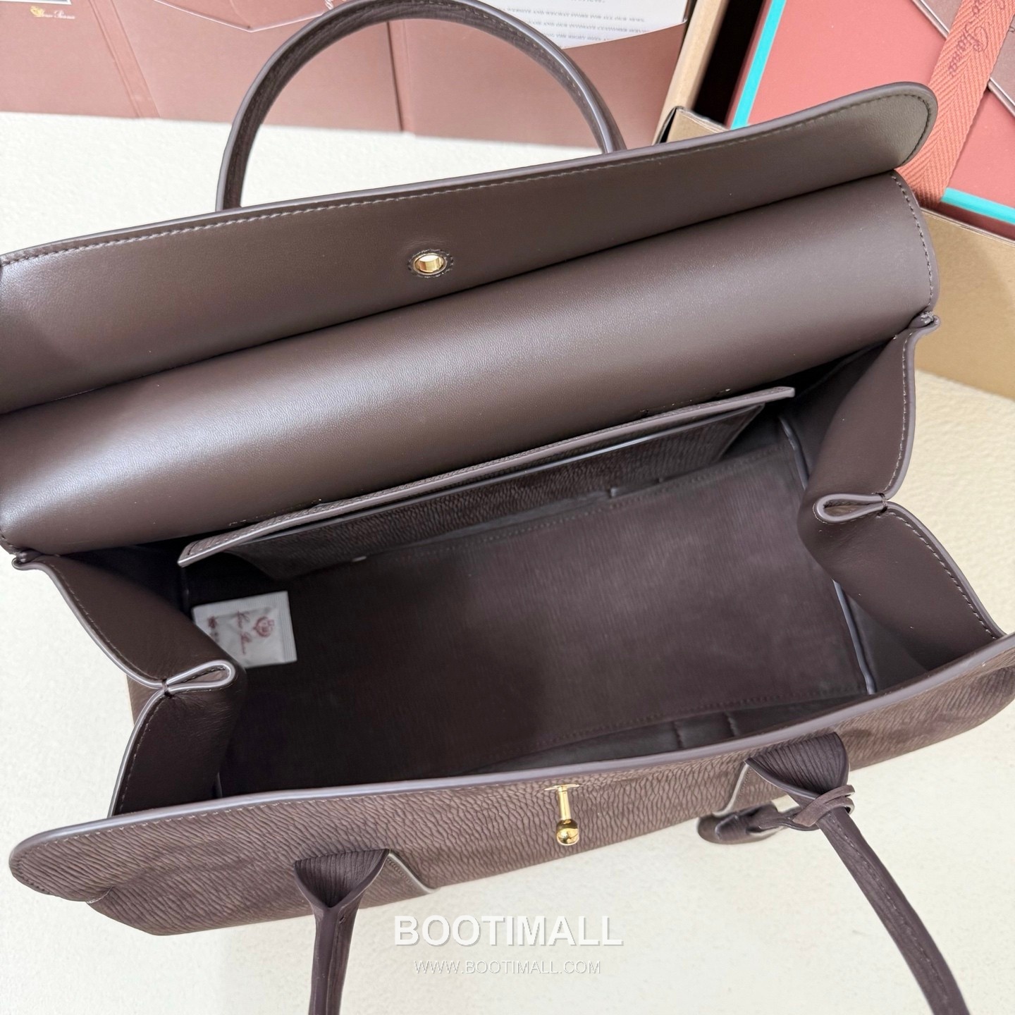 Loro Piana Loom L32 Medium Top Handle Bag 로로피아나 룸 L32 미디엄 토트백 스웨이드 카프스킨 33cm 9