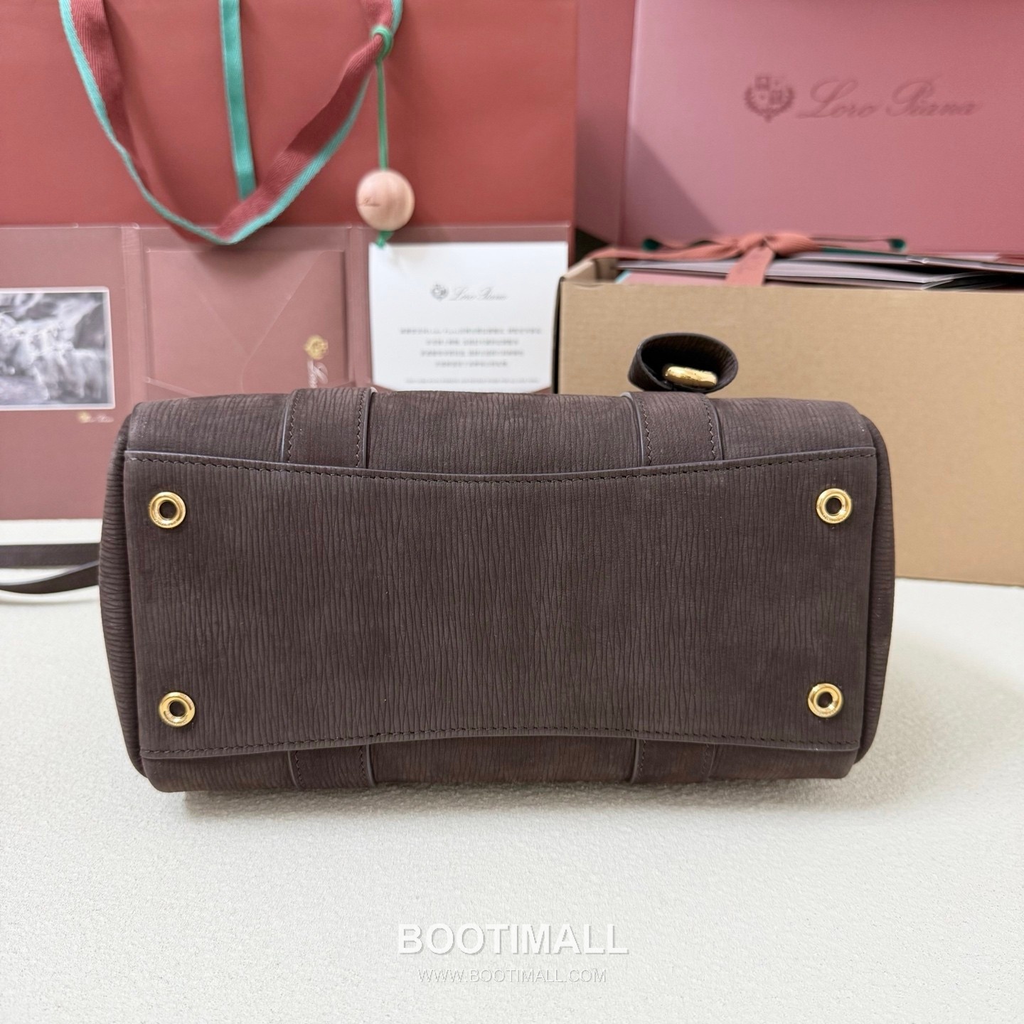 Loro Piana Loom L25 Small Top Handle Bag 로로피아나 룸 L25 스몰 토트백 스웨이드 카프스킨 25cm 4