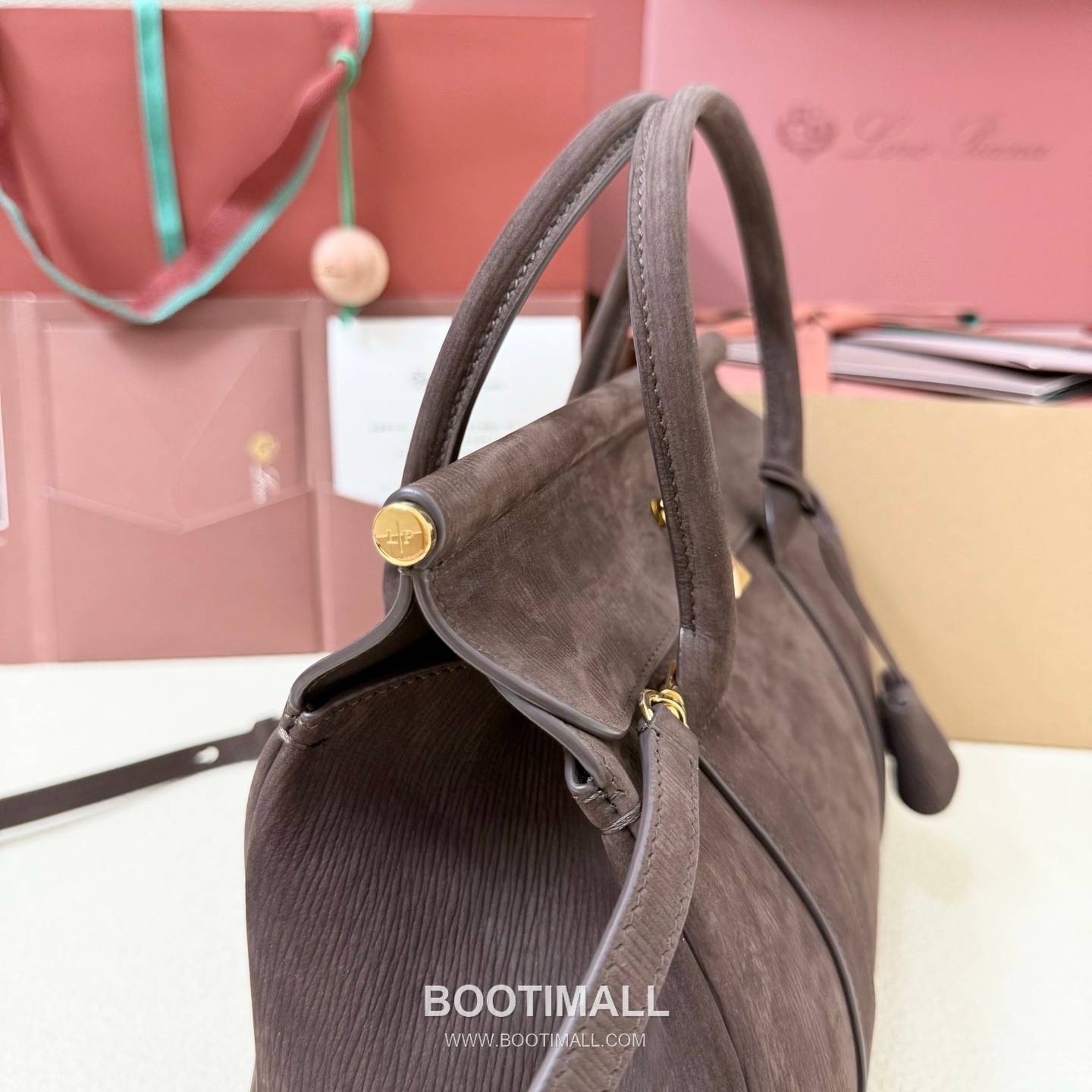 Loro Piana Loom L25 Small Top Handle Bag 로로피아나 룸 L25 스몰 토트백 스웨이드 카프스킨 25cm 5