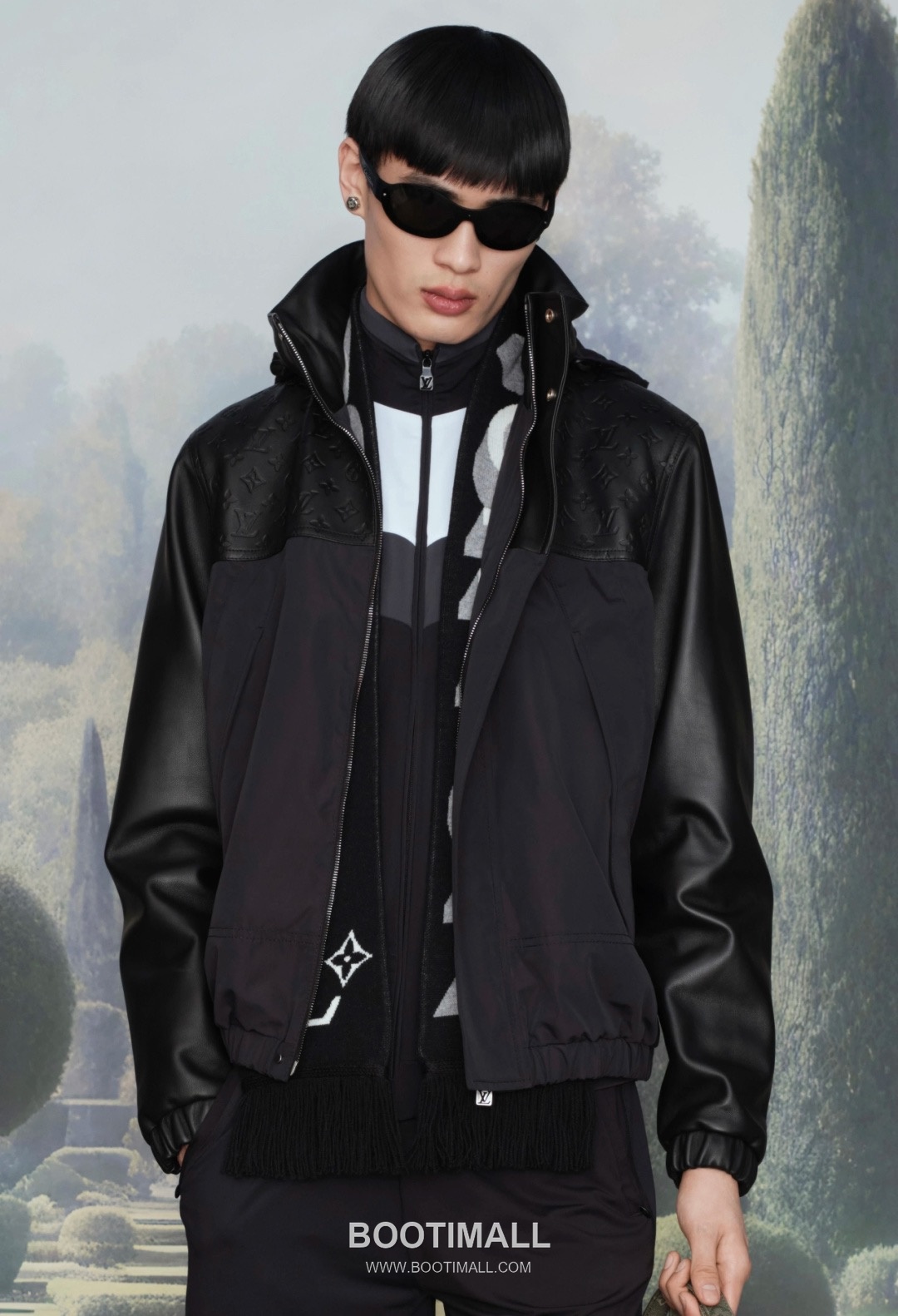 Louis Vuitton Monogram Embossed Mixed Leather Windbreaker Jacket 루이비통 모노그램 엠보싱 믹스드 레더 윈드브레이커 재킷 4