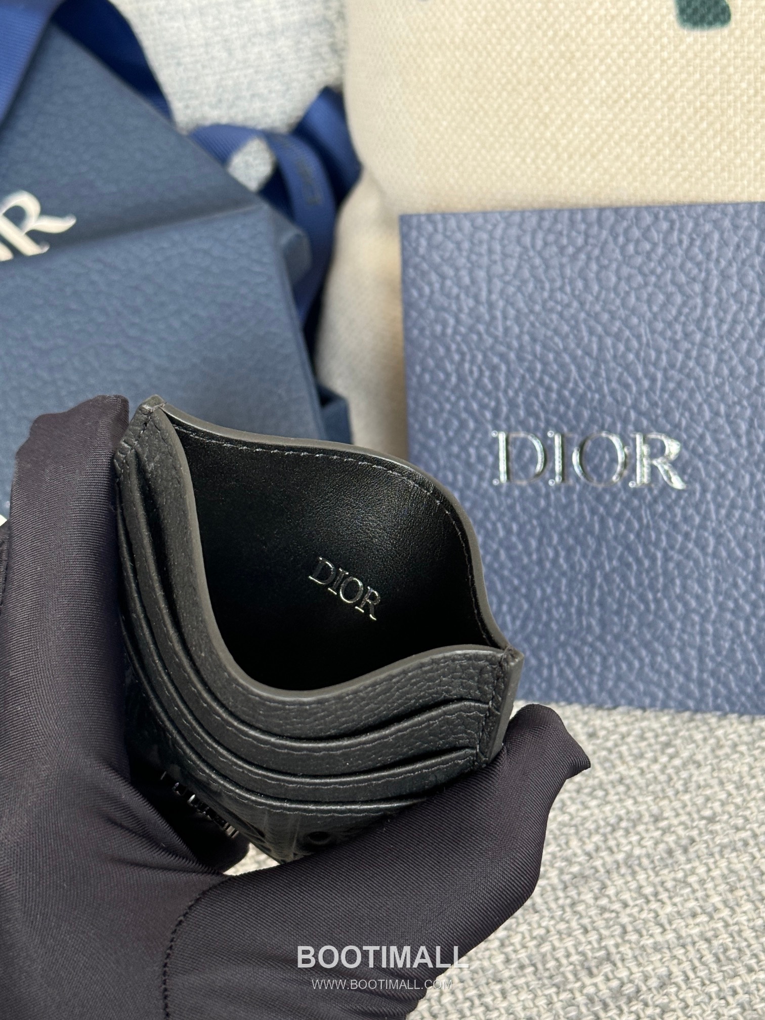 Dior Dior Gravity Pocket Card Holder Black Embossed Calfskin 디올 디올 그라비티 포켓 카드홀더 블랙 엠보스 카프스킨 10cm 7