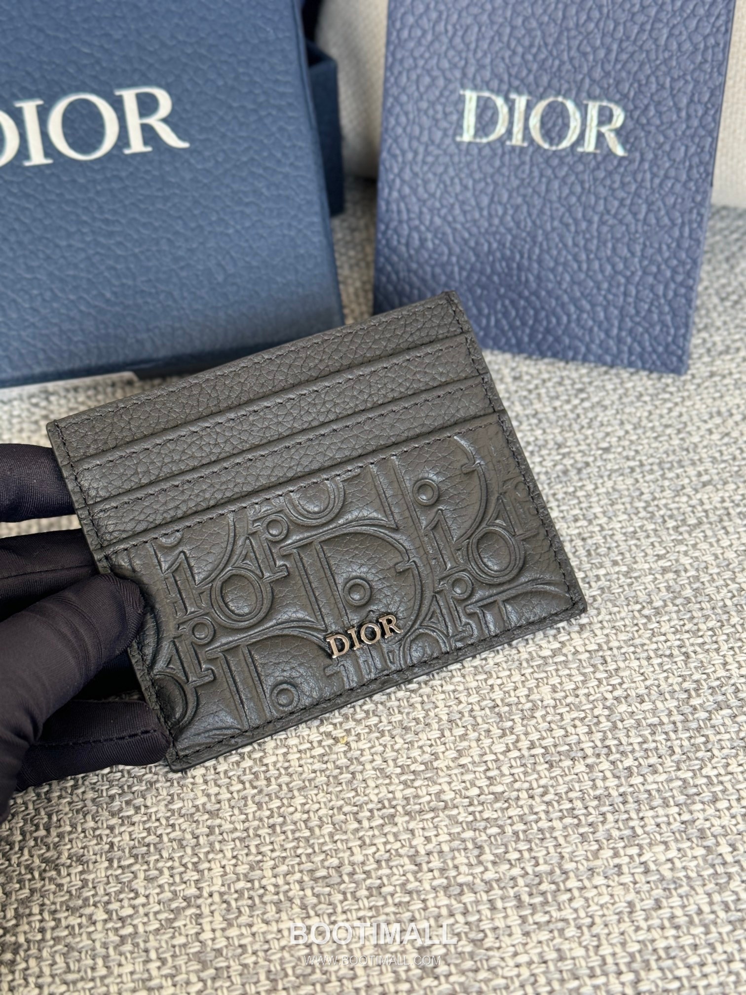 Dior Dior Gravity Pocket Card Holder Black Embossed Calfskin 디올 디올 그라비티 포켓 카드홀더 블랙 엠보스 카프스킨 10cm 9