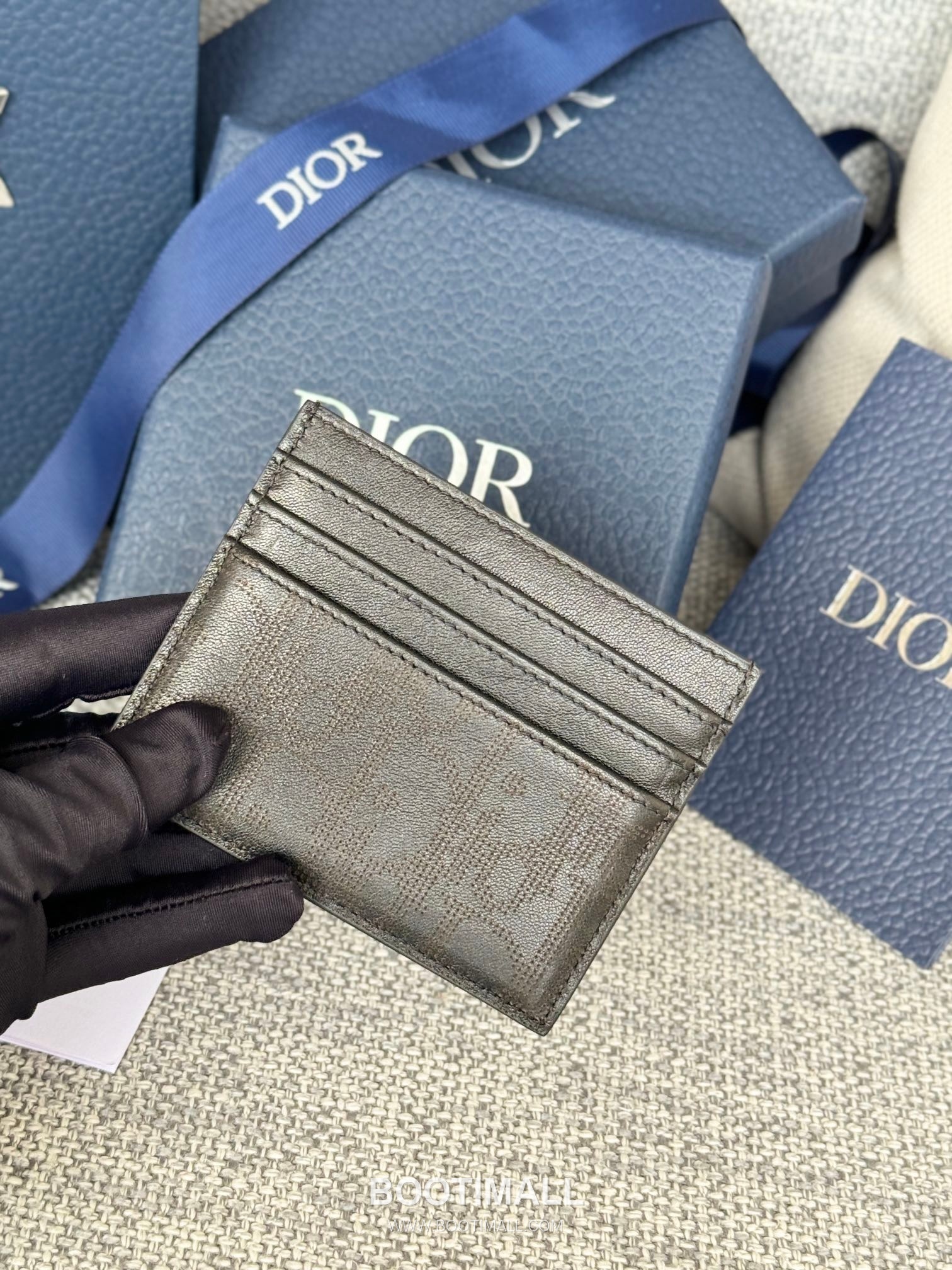 Dior Dior Gravity Pocket Card Holder Black Embossed Calfskin 디올 디올 그라비티 포켓 카드홀더 블랙 엠보스 카프스킨 10cm 5