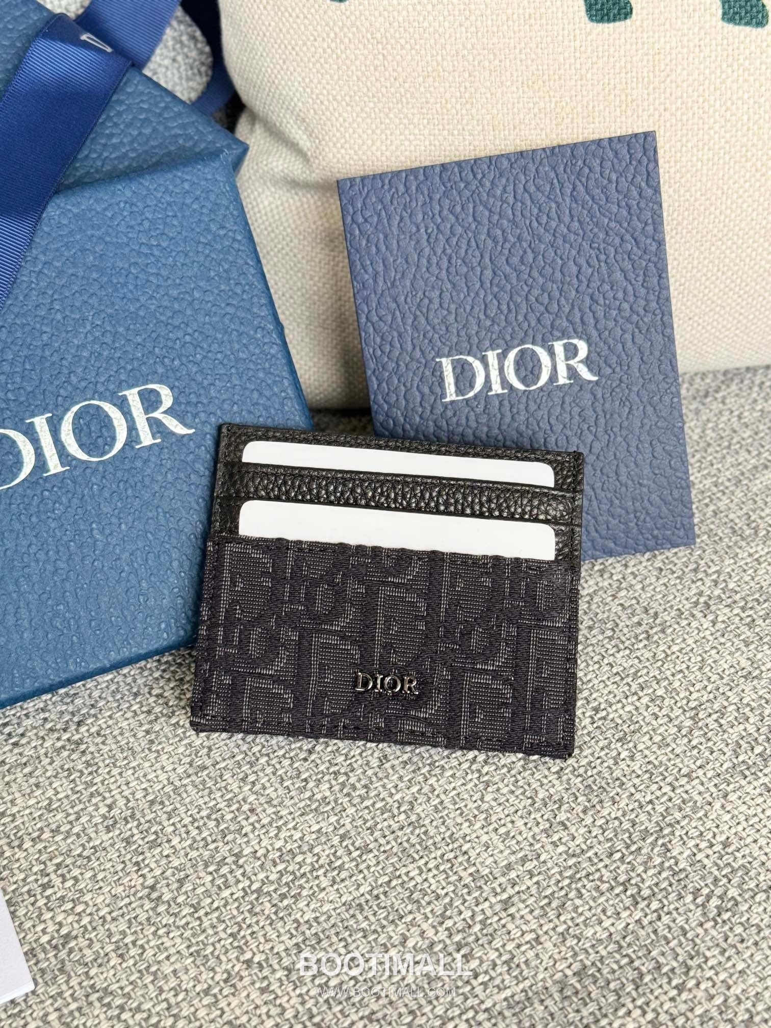 Dior Dior Gravity Card Holder Gunmetal Jacquard 디올 디올 그라비티 카드홀더 건메탈 자카드 10cm 1