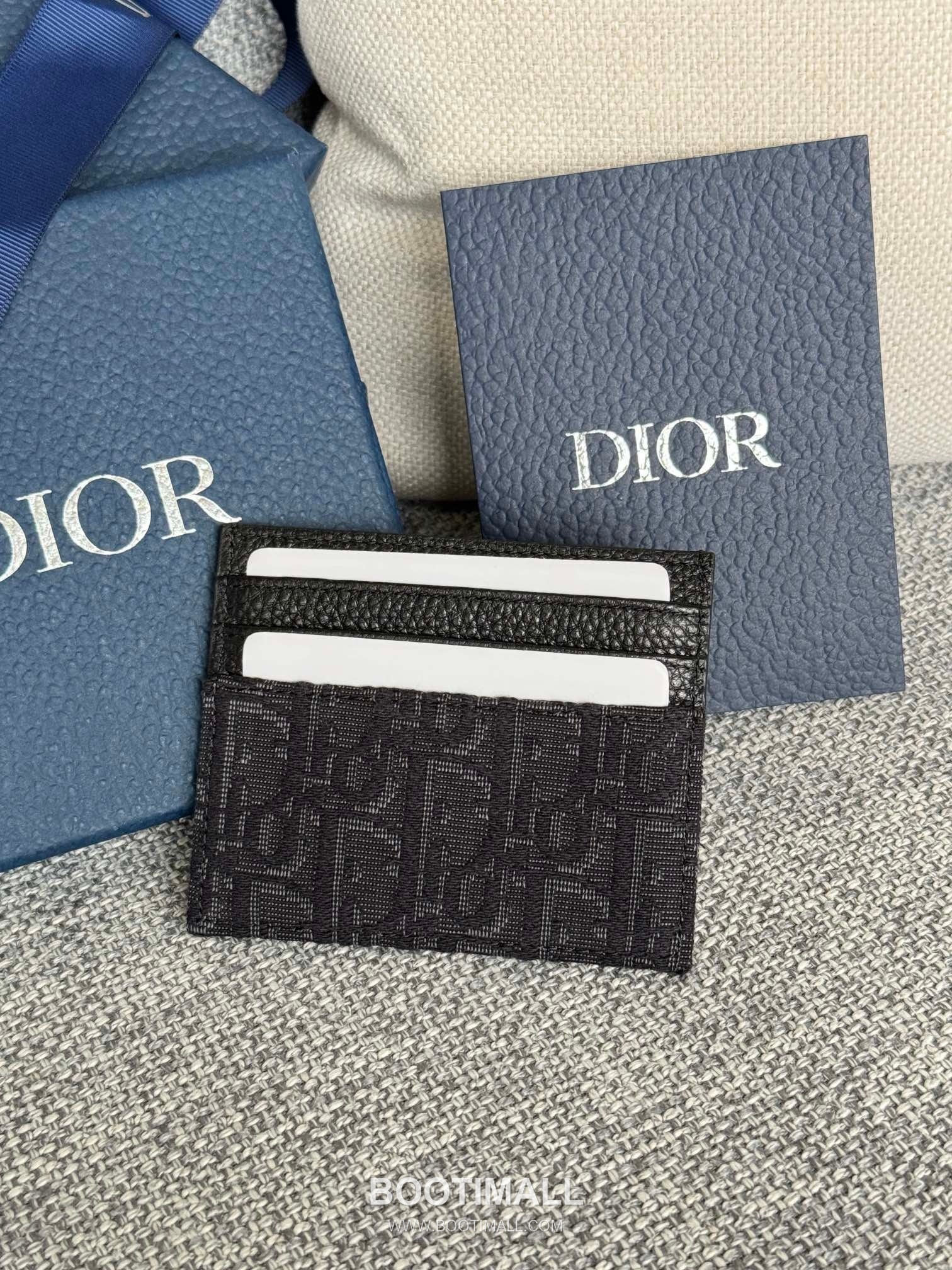 Dior Dior Gravity Card Holder Gunmetal Jacquard 디올 디올 그라비티 카드홀더 건메탈 자카드 10cm 2