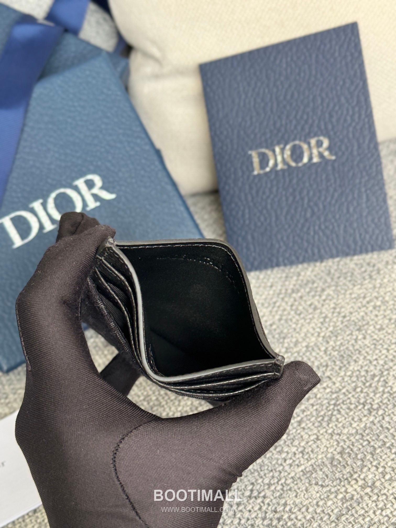 Dior Dior Gravity Card Holder Gunmetal Jacquard 디올 디올 그라비티 카드홀더 건메탈 자카드 10cm 6