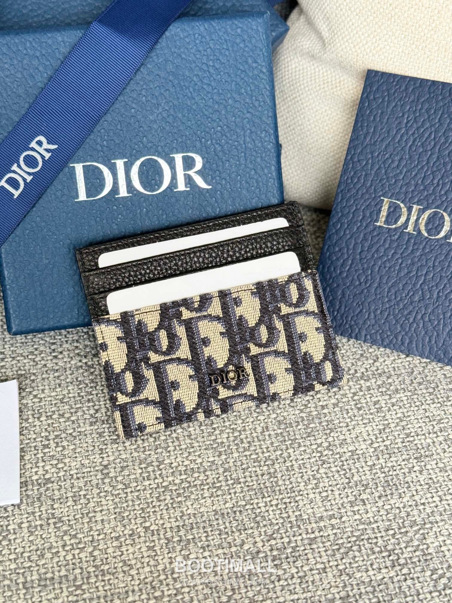 Dior Dior Gravity Card Holder Gunmetal Jacquard 디올 디올 그라비티 카드홀더 건메탈 자카드 10cm 1