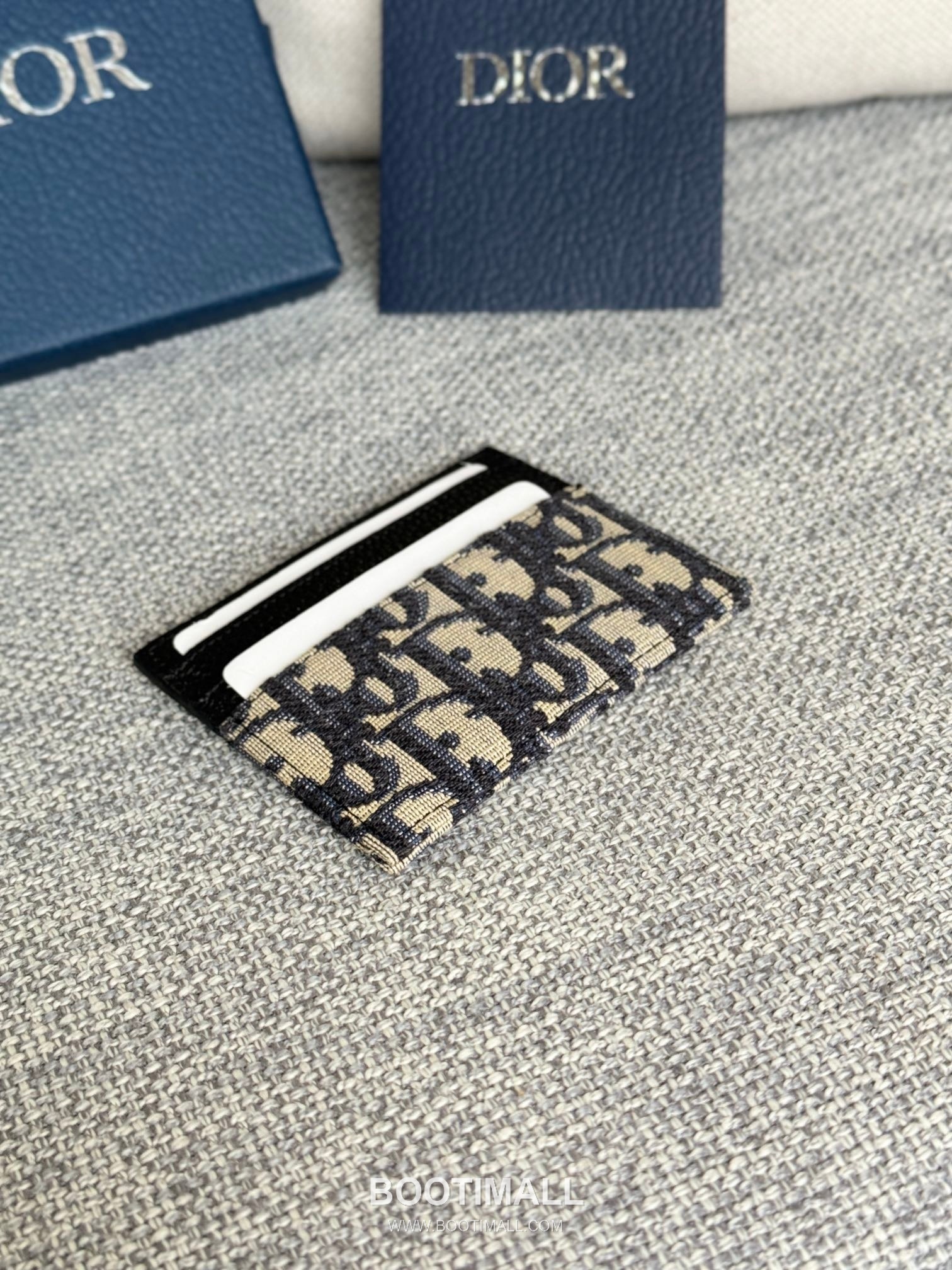 Dior Dior Gravity Card Holder Gunmetal Jacquard 디올 디올 그라비티 카드홀더 건메탈 자카드 10cm 4