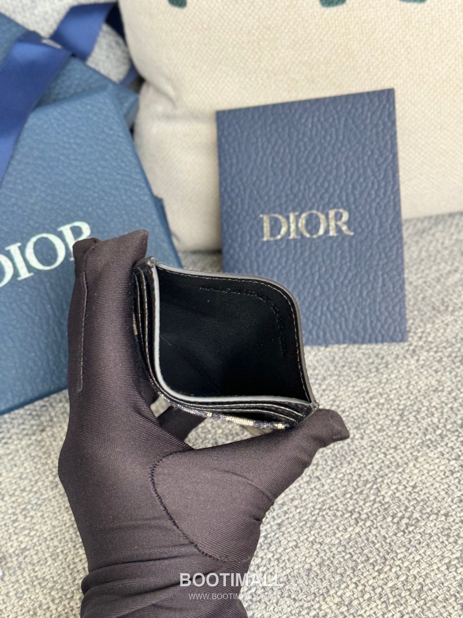 Dior Dior Gravity Card Holder Gunmetal Jacquard 디올 디올 그라비티 카드홀더 건메탈 자카드 10cm 6