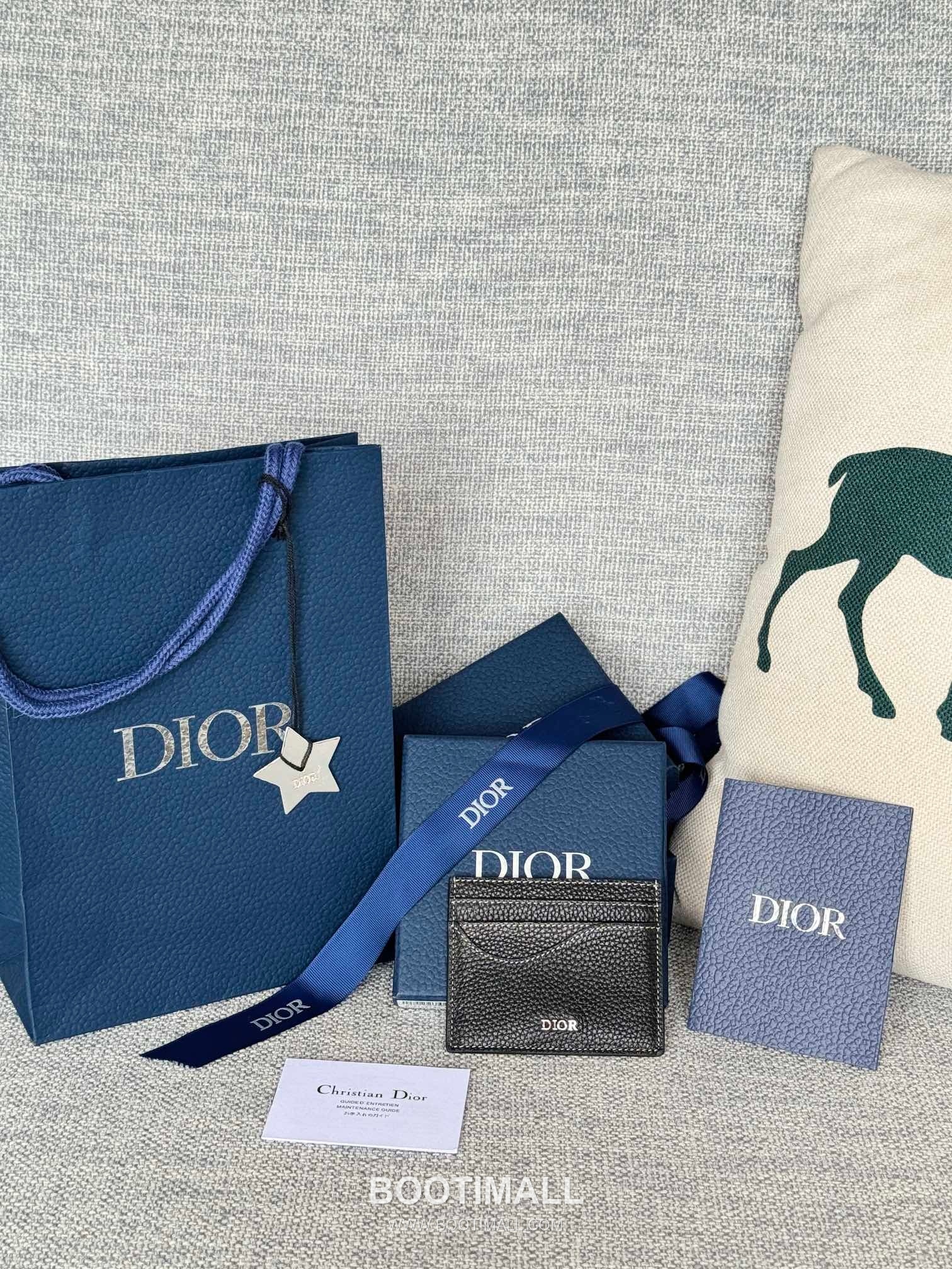 Dior Saddle Card Holder Oblique Jacquard & Grained Calfskin 디올 새들 카드홀더 오블리크 자카드 & 그레인 카프스킨 10cm 1