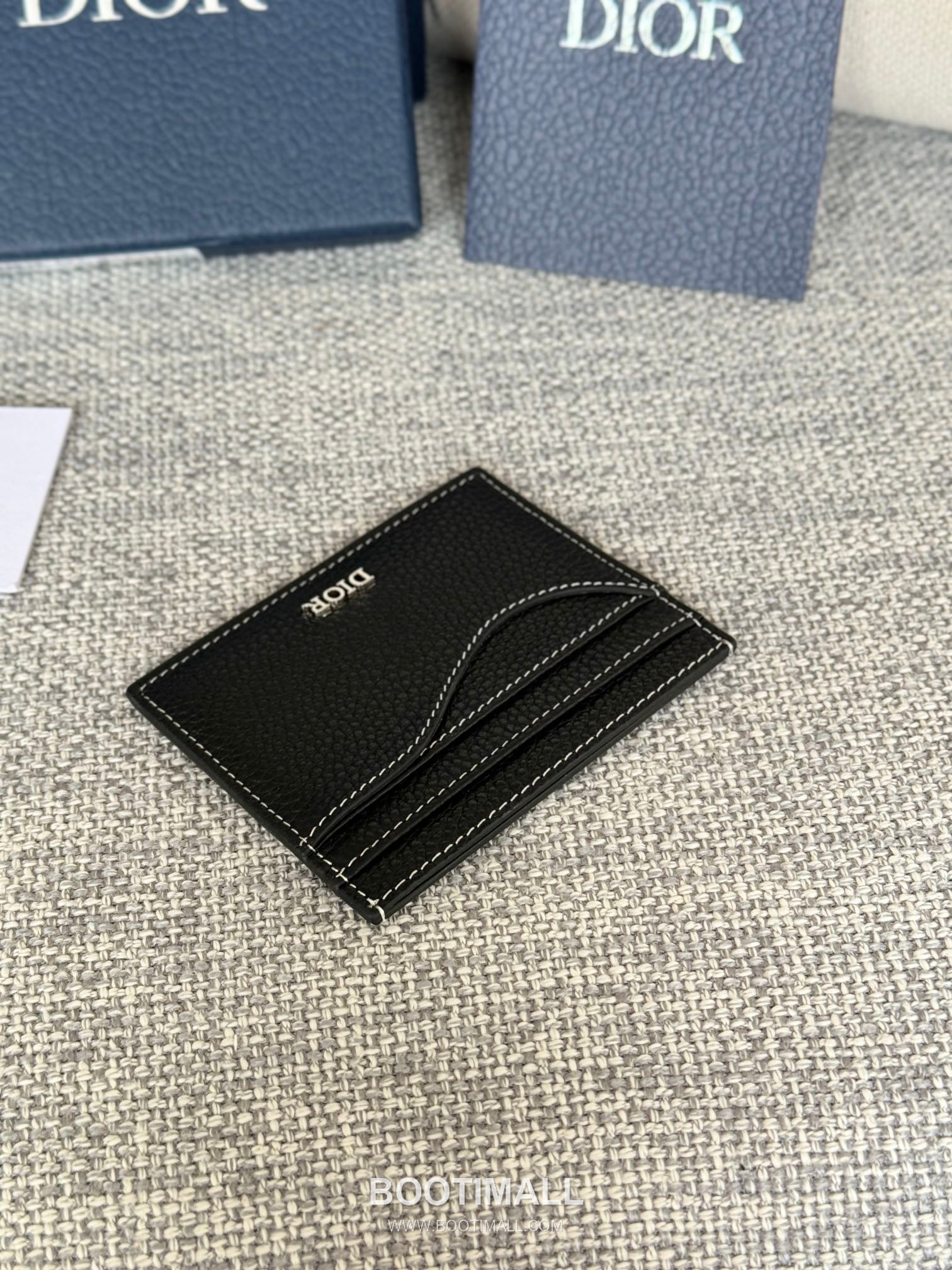 Dior Saddle Card Holder Oblique Jacquard & Grained Calfskin 디올 새들 카드홀더 오블리크 자카드 & 그레인 카프스킨 10cm 3