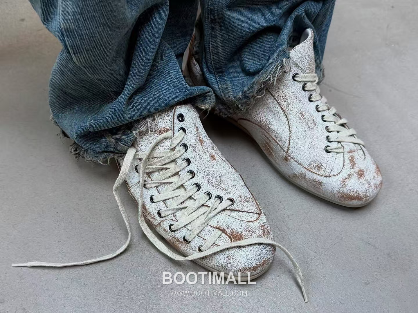 NO/FAITH STUDIOS Distressed Leather Sneakers 2026SS 노페이스 스튜디오 디스트로이드 레더 스니커즈 3