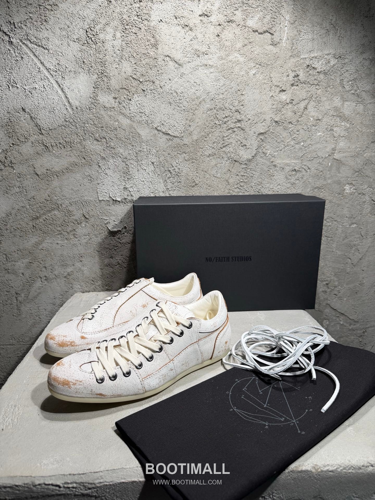 NO/FAITH STUDIOS Distressed Leather Sneakers 2026SS 노페이스 스튜디오 디스트로이드 레더 스니커즈 4