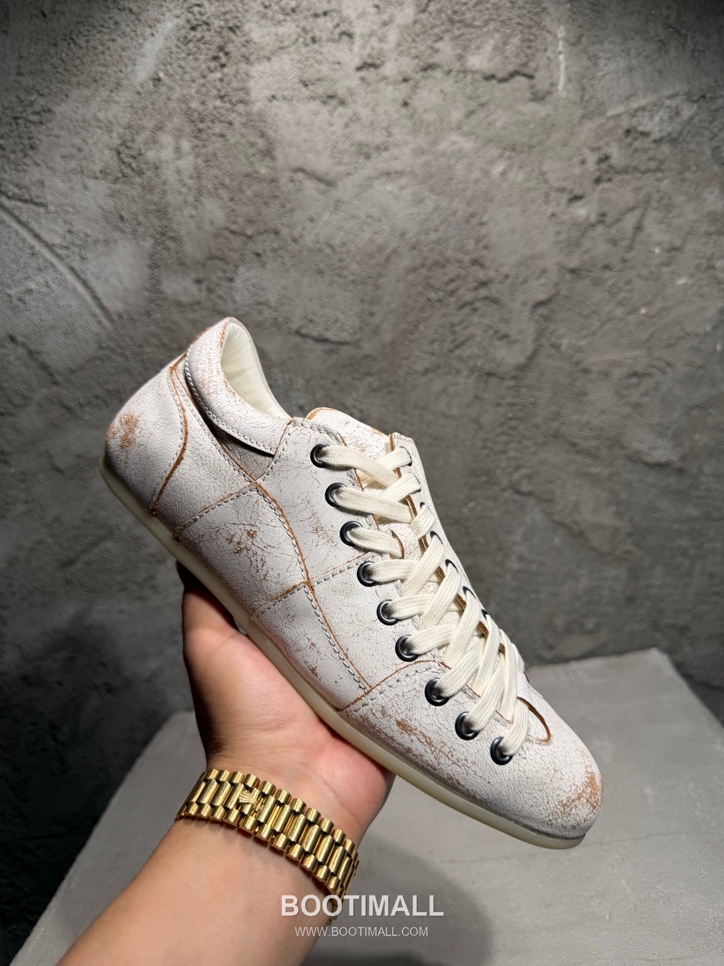 NO/FAITH STUDIOS Distressed Leather Sneakers 2026SS 노페이스 스튜디오 디스트로이드 레더 스니커즈 8