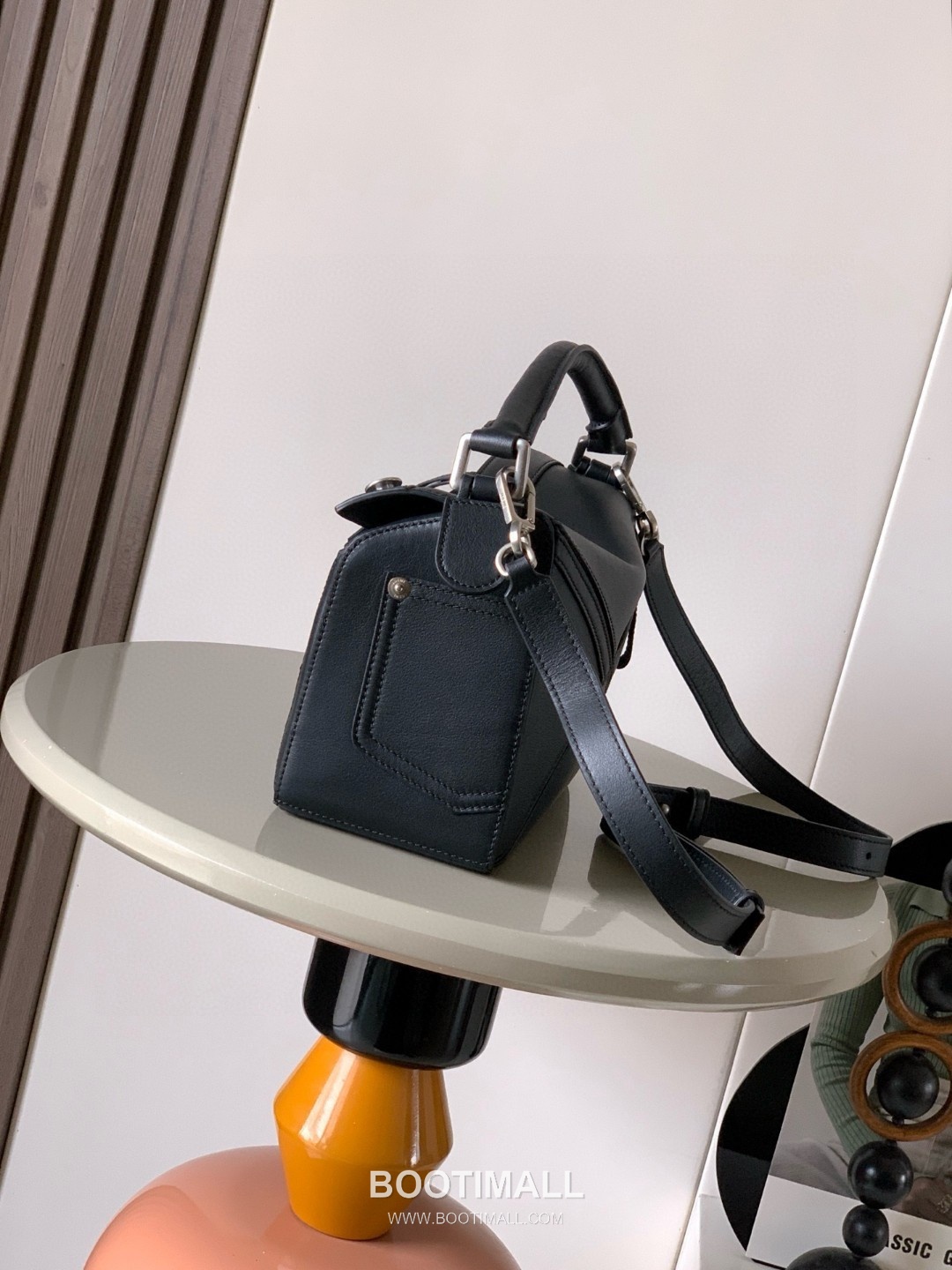 Loewe Panta Puzzle Small Shiny Calfskin Black Handbag 로에베 판타 퍼즐 스몰 052557100 샤이니 카프스킨 블랙 핸드백 24cm 11