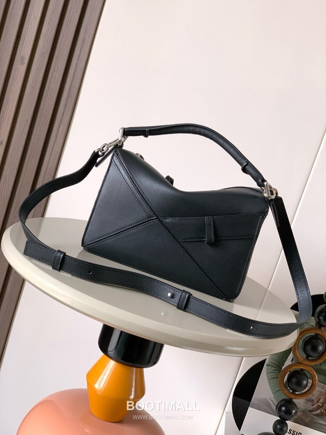 Loewe Panta Puzzle Small Shiny Calfskin Black Handbag 로에베 판타 퍼즐 스몰 052557100 샤이니 카프스킨 블랙 핸드백 24cm 13