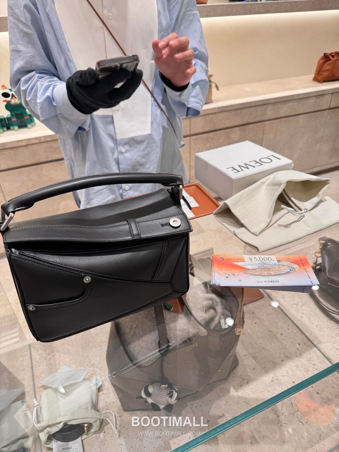 Loewe Panta Puzzle Small Shiny Calfskin Brown Handbag 로에베 판타 퍼즐 스몰 052557100 샤이니 카프스킨 브라운 핸드백 24cm 4