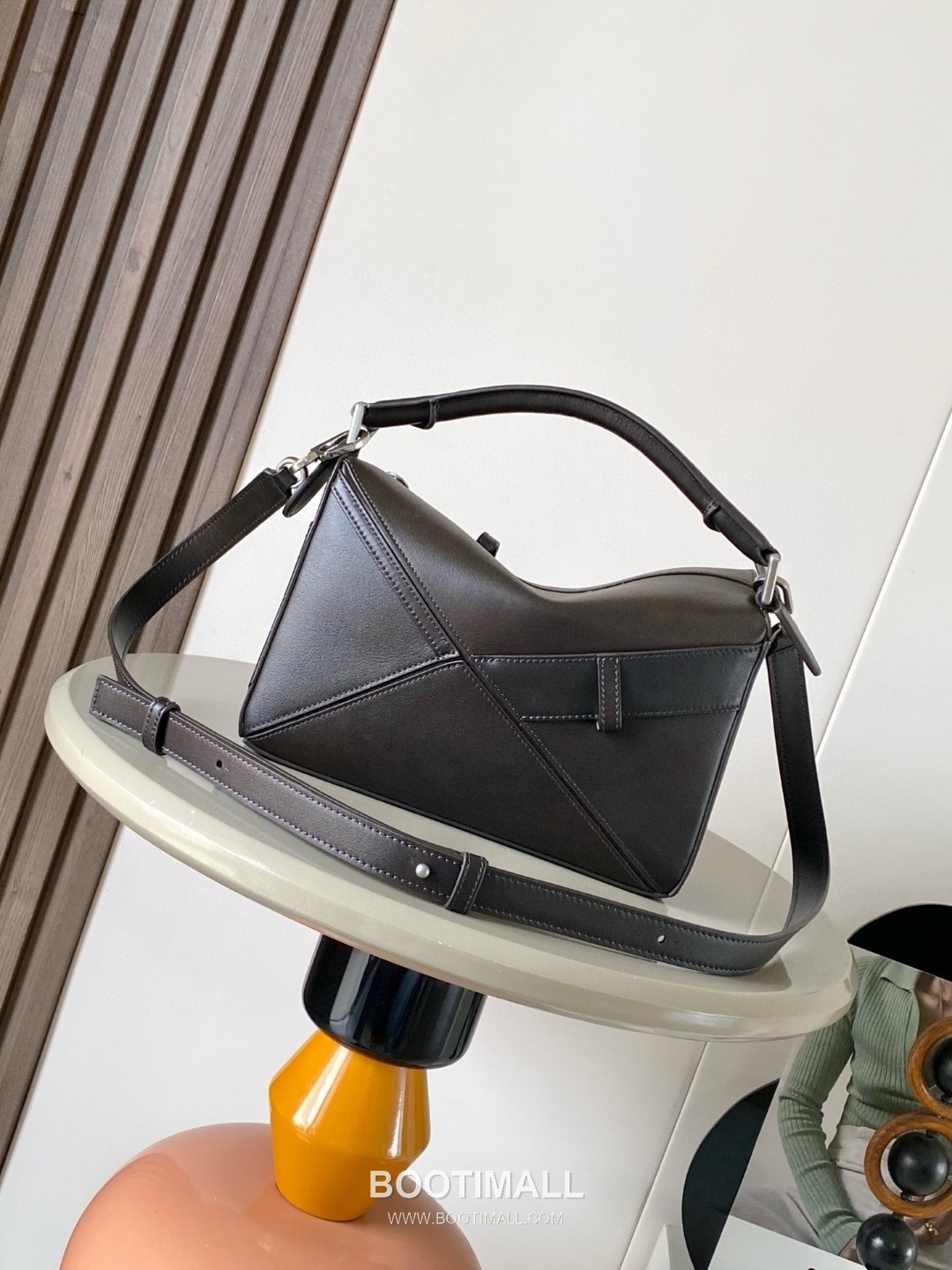 Loewe Panta Puzzle Small Shiny Calfskin Brown Handbag 로에베 판타 퍼즐 스몰 052557100 샤이니 카프스킨 브라운 핸드백 24cm 13