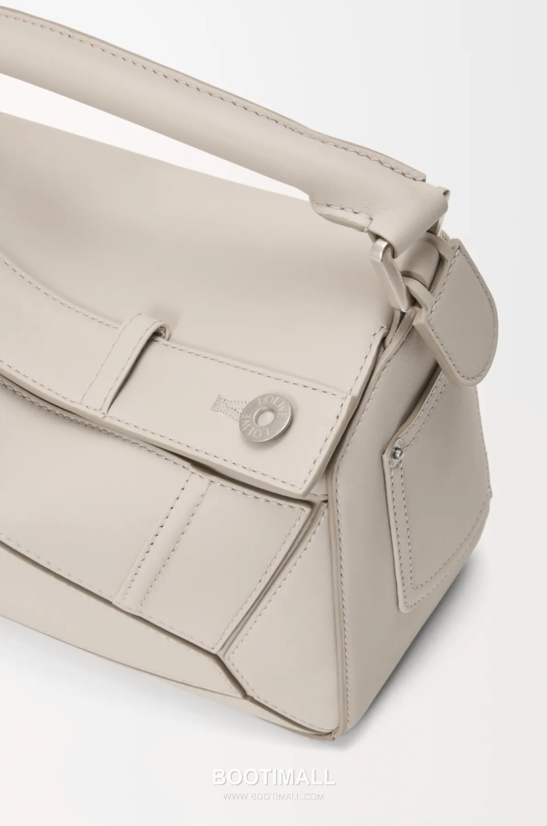 Loewe Panta Puzzle Small Shiny Calfskin Grey Handbag 로에베 판타 퍼즐 스몰 052557100 샤이니 카프스킨 그레이 핸드백 24cm 9