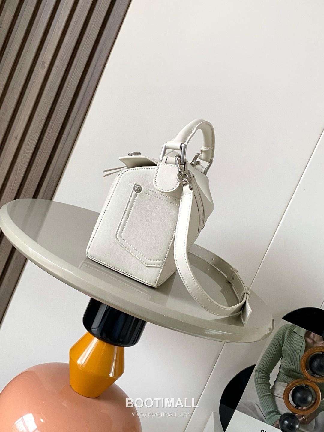 Loewe Panta Puzzle Small Shiny Calfskin Grey Handbag 로에베 판타 퍼즐 스몰 052557100 샤이니 카프스킨 그레이 핸드백 24cm 11