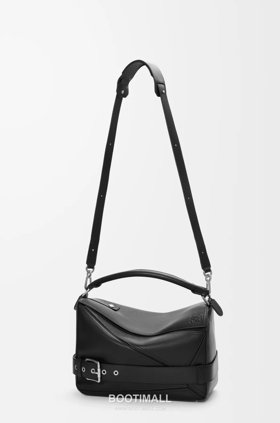 Loewe Puzzle Biker Large Shiny Calfskin Black Handbag 로에베 퍼즐 바이커 라지 652566115 샤이니 카프스킨 블랙 핸드백 33cm 6