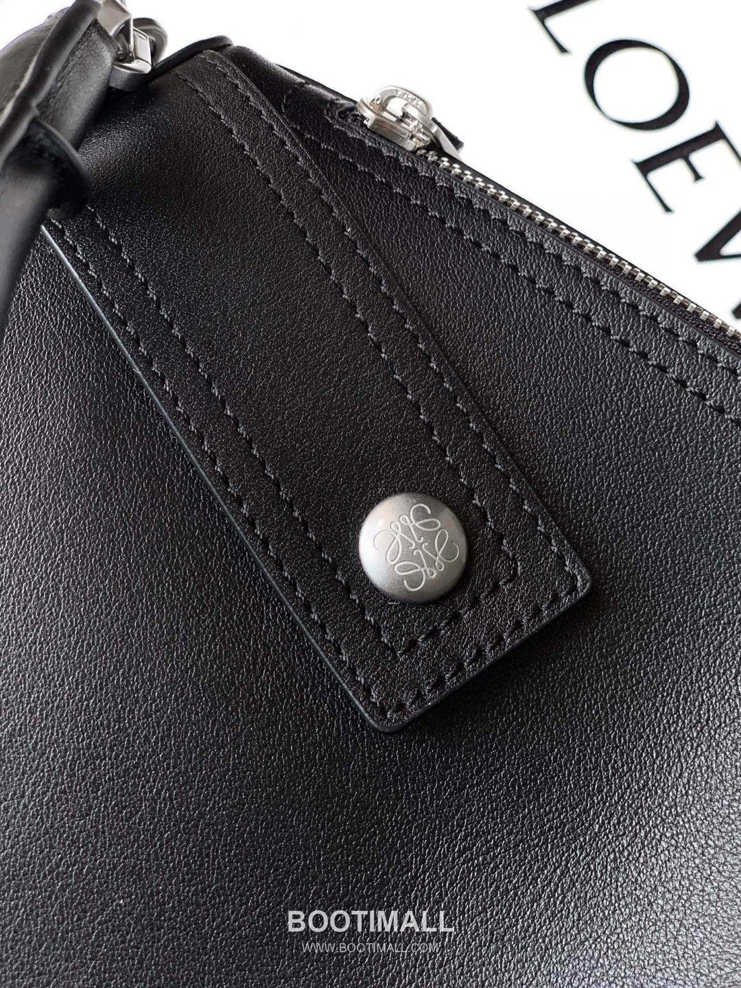 Loewe Puzzle Biker Large Shiny Calfskin Black Handbag 로에베 퍼즐 바이커 라지 652566115 샤이니 카프스킨 블랙 핸드백 33cm 15