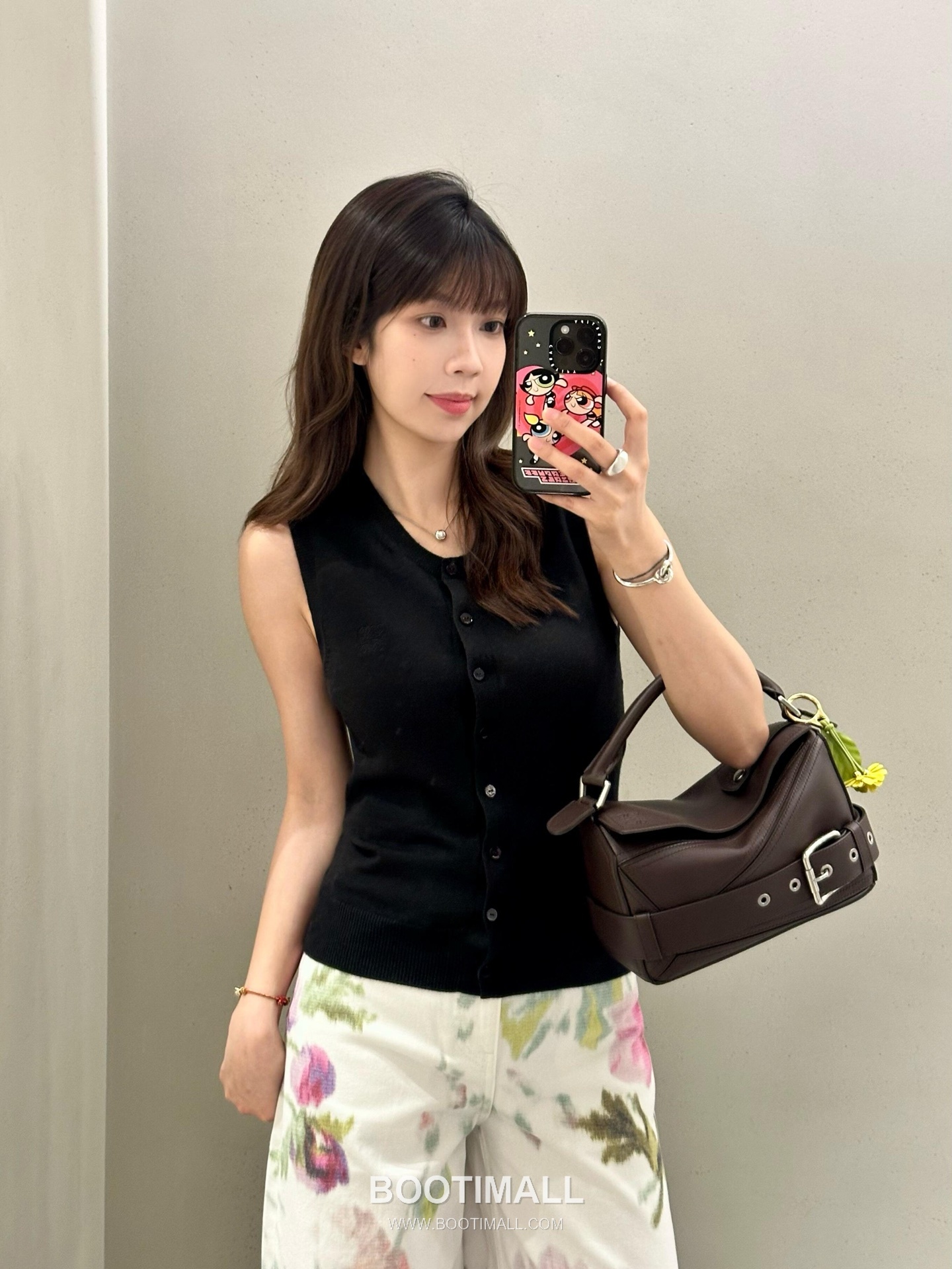 Loewe Puzzle Biker Large Shiny Calfskin Black Handbag 로에베 퍼즐 바이커 라지 652566115 샤이니 카프스킨 블랙 핸드백 33cm 1