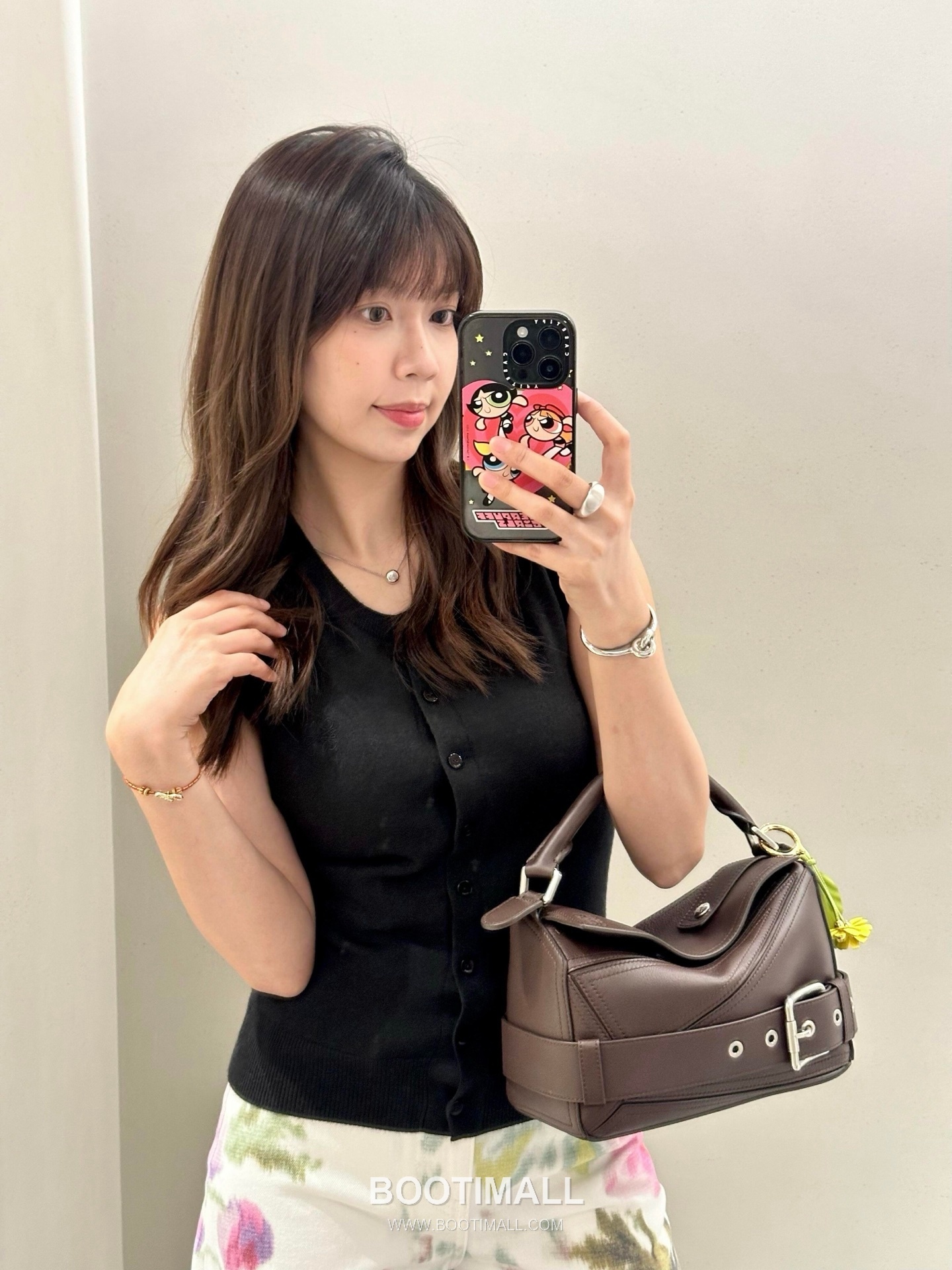 Loewe Puzzle Biker Large Shiny Calfskin Black Handbag 로에베 퍼즐 바이커 라지 652566115 샤이니 카프스킨 블랙 핸드백 33cm 4