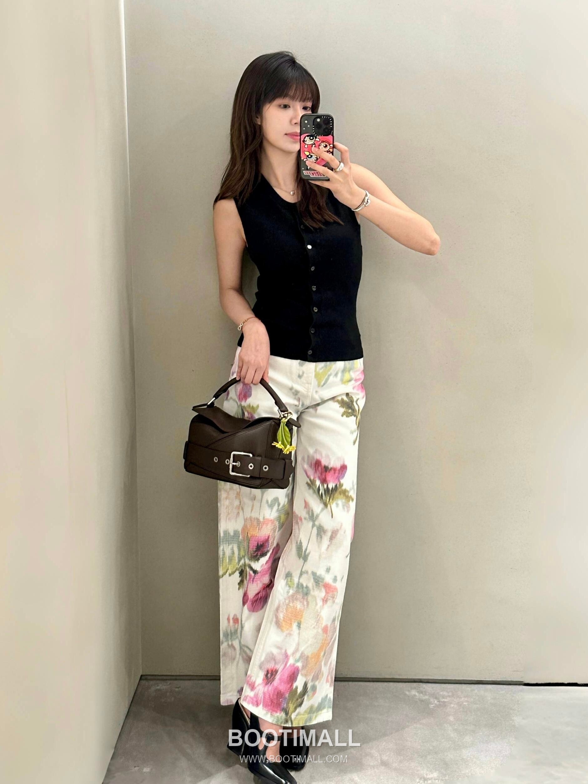 Loewe Puzzle Biker Large Shiny Calfskin Black Handbag 로에베 퍼즐 바이커 라지 652566115 샤이니 카프스킨 블랙 핸드백 33cm 6