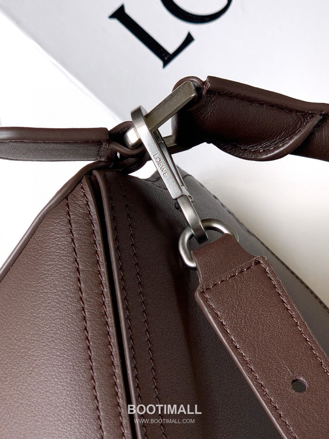 Loewe Puzzle Biker Large Shiny Calfskin Black Handbag 로에베 퍼즐 바이커 라지 652566115 샤이니 카프스킨 블랙 핸드백 33cm 15