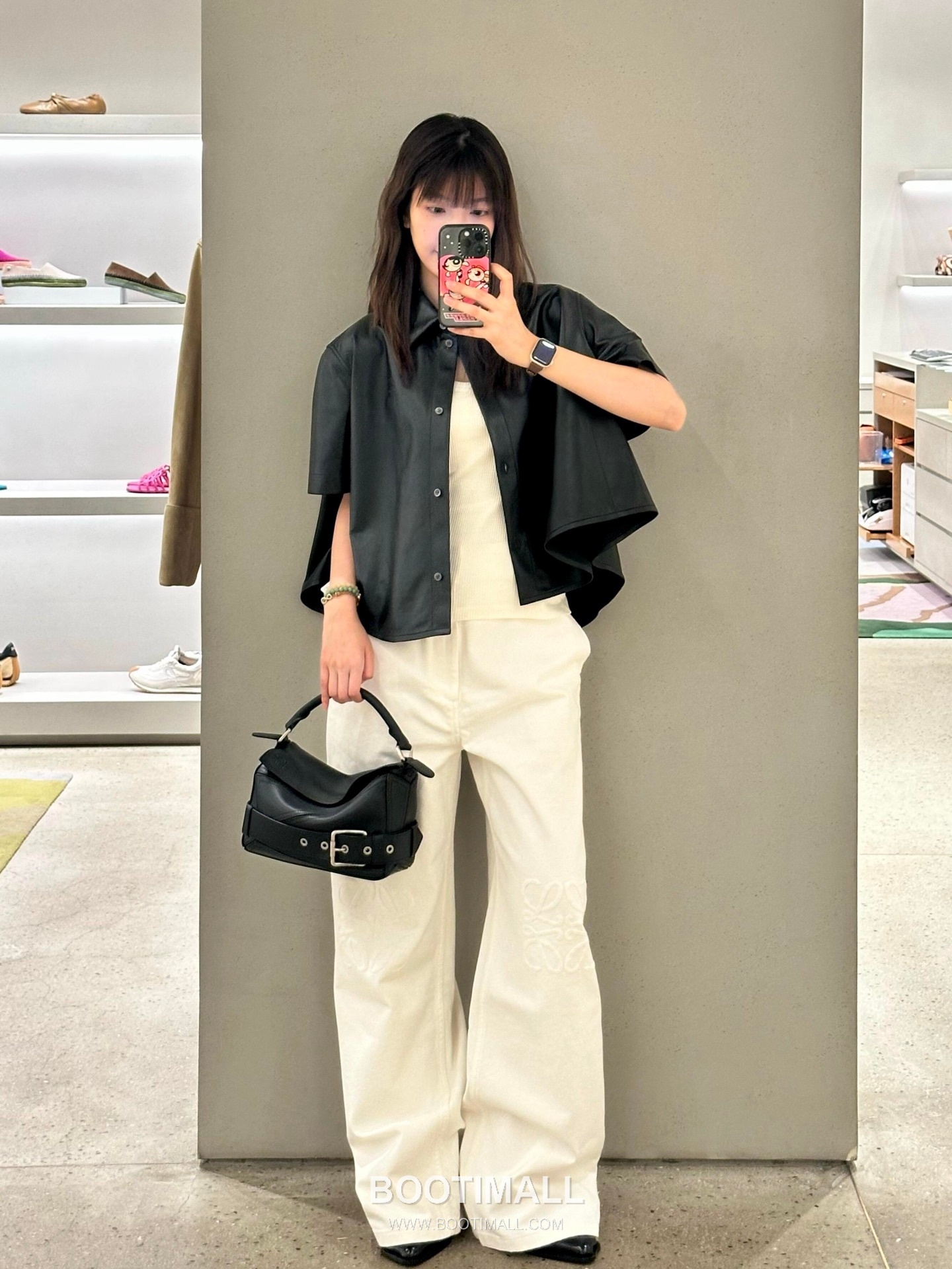 Loewe Puzzle Biker Small Glossy Calfskin Handbag 로에베 퍼즐 바이커 스몰 052517100 글로시 카프스킨 핸드백 24cm 3