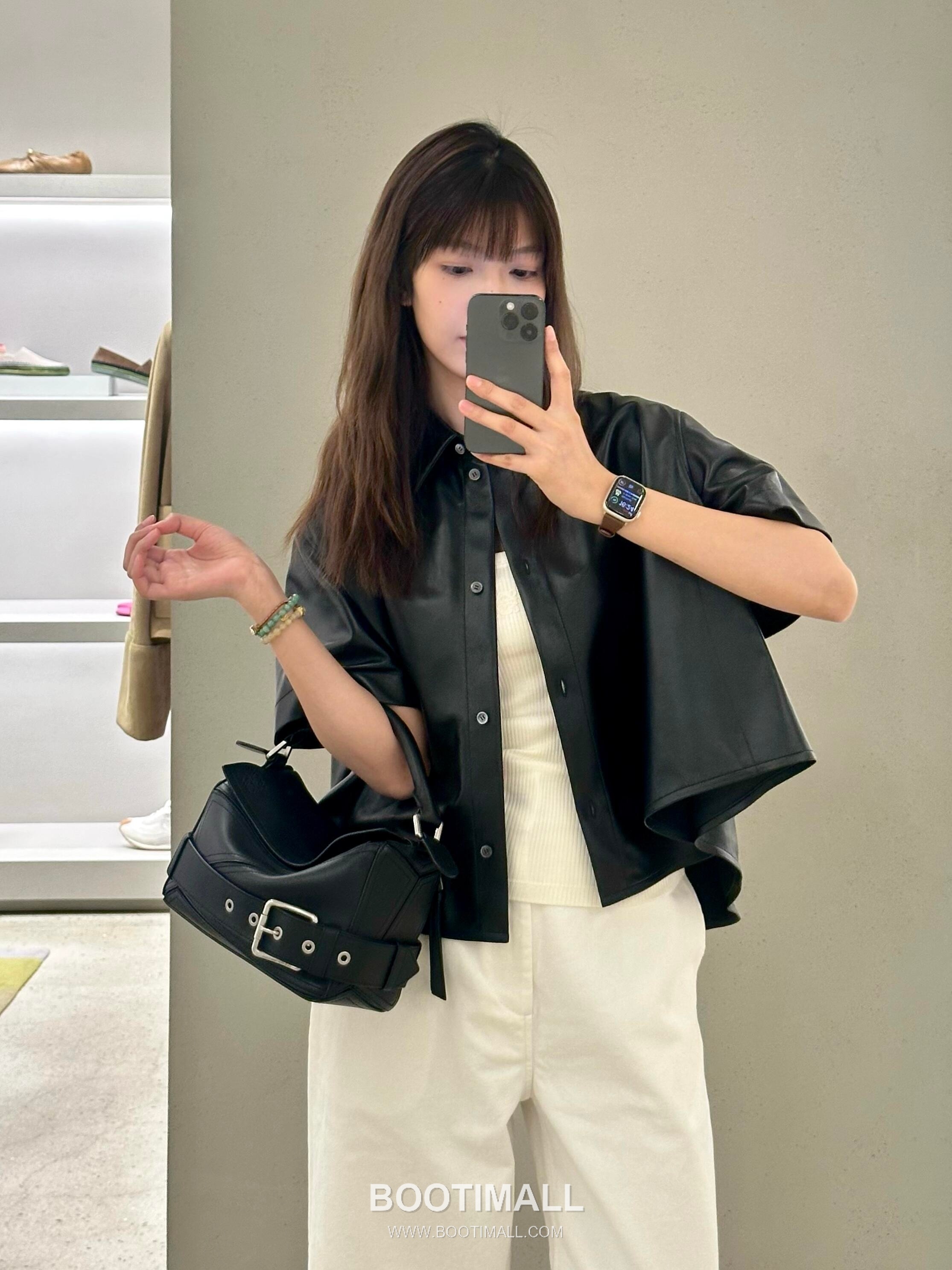 Loewe Puzzle Biker Small Glossy Calfskin Handbag 로에베 퍼즐 바이커 스몰 052517100 글로시 카프스킨 핸드백 24cm 6