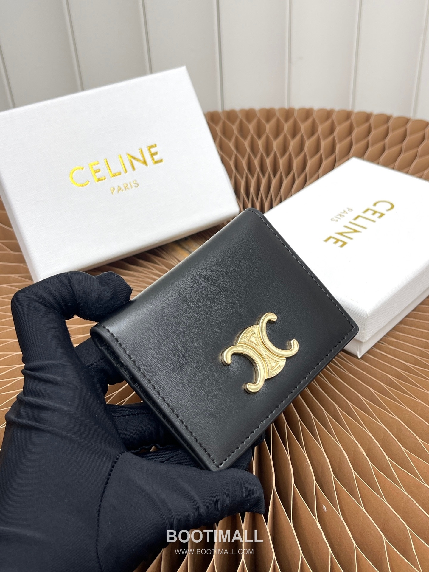 Celine Triomphe Bi-Fold Card Holder 셀린느 트리옹프 더블 폴드 카드홀더 10cm 3