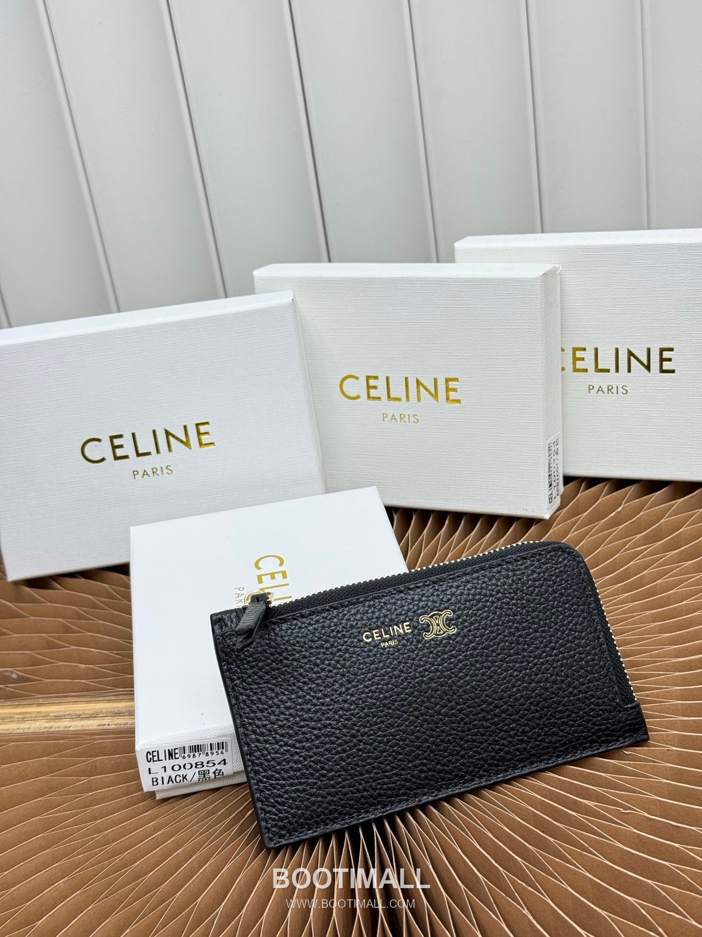Celine Triomphe Long Zipped Card Holder 셀린느 트리옹프 롱 지퍼 카드홀더 L100854 13.5cm 1