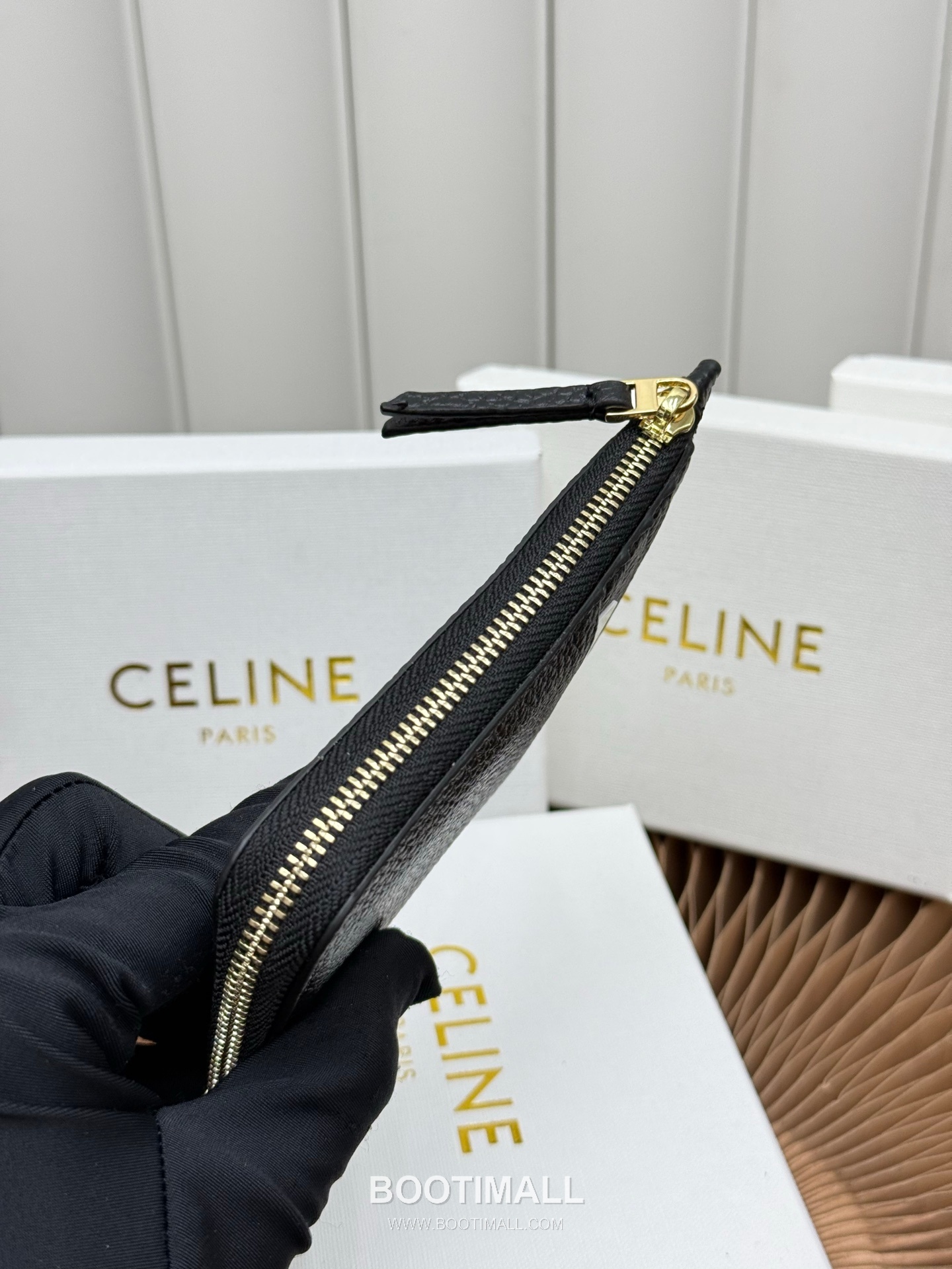 Celine Triomphe Long Zipped Card Holder 셀린느 트리옹프 롱 지퍼 카드홀더 L100854 13.5cm 5