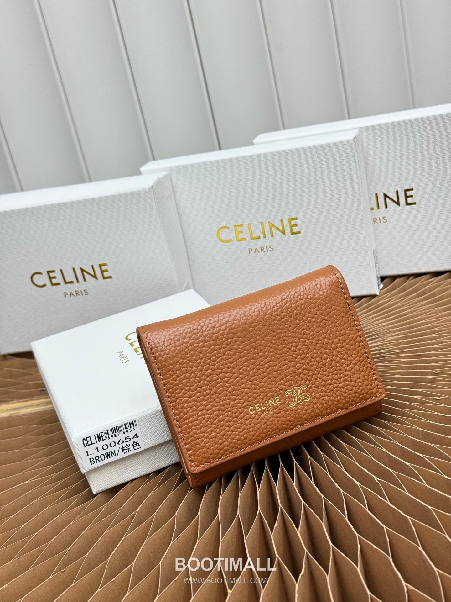 Celine Grained Calfskin Small Wallet 셀린느 그레인드 카프스킨 스몰 반지갑 L100654 10.5cm 1