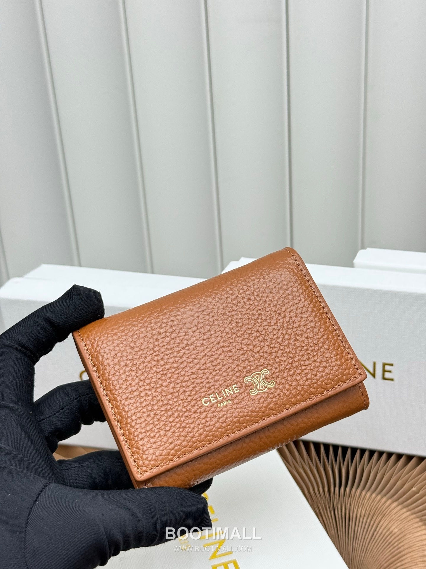 Celine Grained Calfskin Small Wallet 셀린느 그레인드 카프스킨 스몰 반지갑 L100654 10.5cm 2