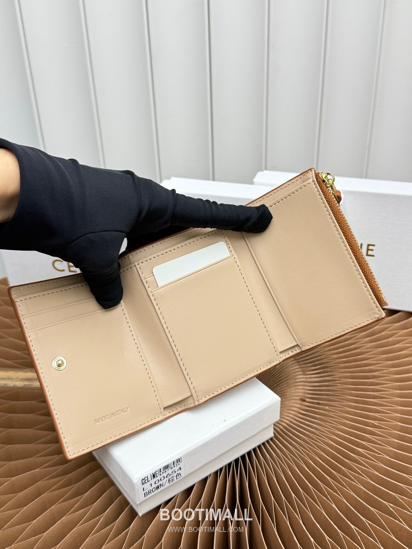 Celine Grained Calfskin Small Wallet 셀린느 그레인드 카프스킨 스몰 반지갑 L100654 10.5cm 8